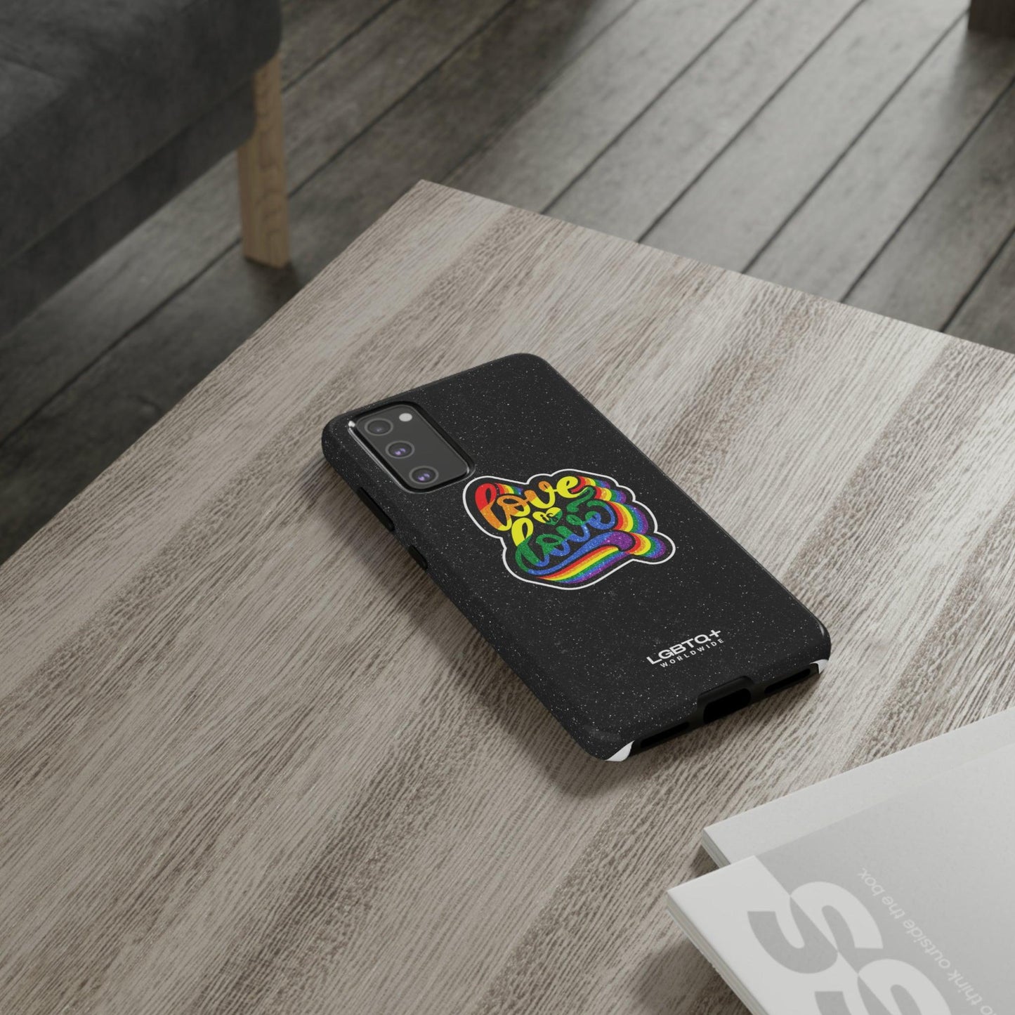 LGBTQWorldwide - ,,LOVE IS LOVE" Doppelgehäuse Handyhülle Accessories, Glossy, iPhone Cases, Matte, Phone accessory, Phone Cases, Samsung Cases, Thermo, Valentine's Day Picks lgbtq Bekleidung Accessoires unisex Zubehör