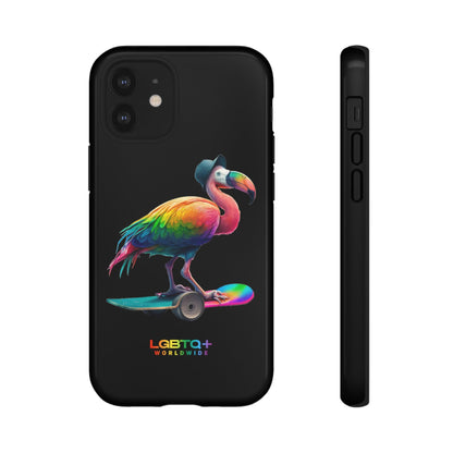 LGBTQWorldwide - ,,FLAMINGO" Doppelgehäuse Handyhülle Accessories, Glossy, iPhone Cases, Matte, Phone accessory, Phone Cases, Samsung Cases, tough, Valentine's Day Picks lgbtq Bekleidung Accessoires unisex Zubehör