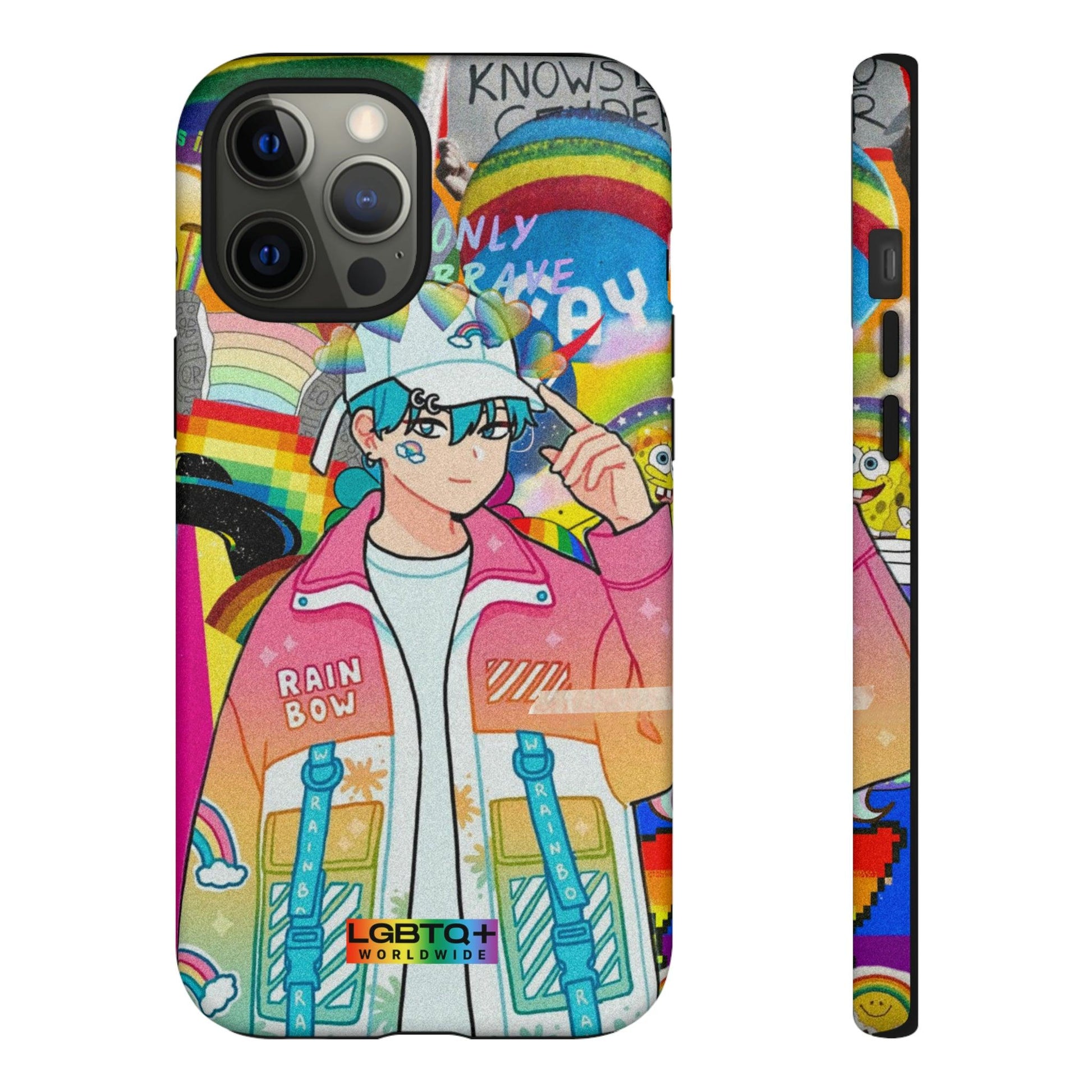 LGBTQWorldwide - ,,REGENBOGEN JUNGE" Doppelgehäuse Handyhülle Accessories, Glossy, iPhone Cases, Matte, Phone accessory, Phone Cases, Samsung Cases, Thermo, Valentine's Day Picks lgbtq Bekleidung Accessoires unisex Zubehör