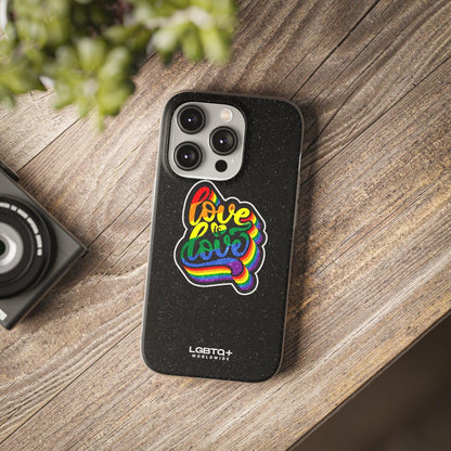 LGBTQWorldwide - ,,LIEBE IST LIEBE" Flexible Handyhülle Accessories, Case, iPhone, iPhone Cases, Phone accessory, Phone Cases, Samsung Cases, Valentine's Day promotion lgbtq Bekleidung Accessoires unisex Zubehör