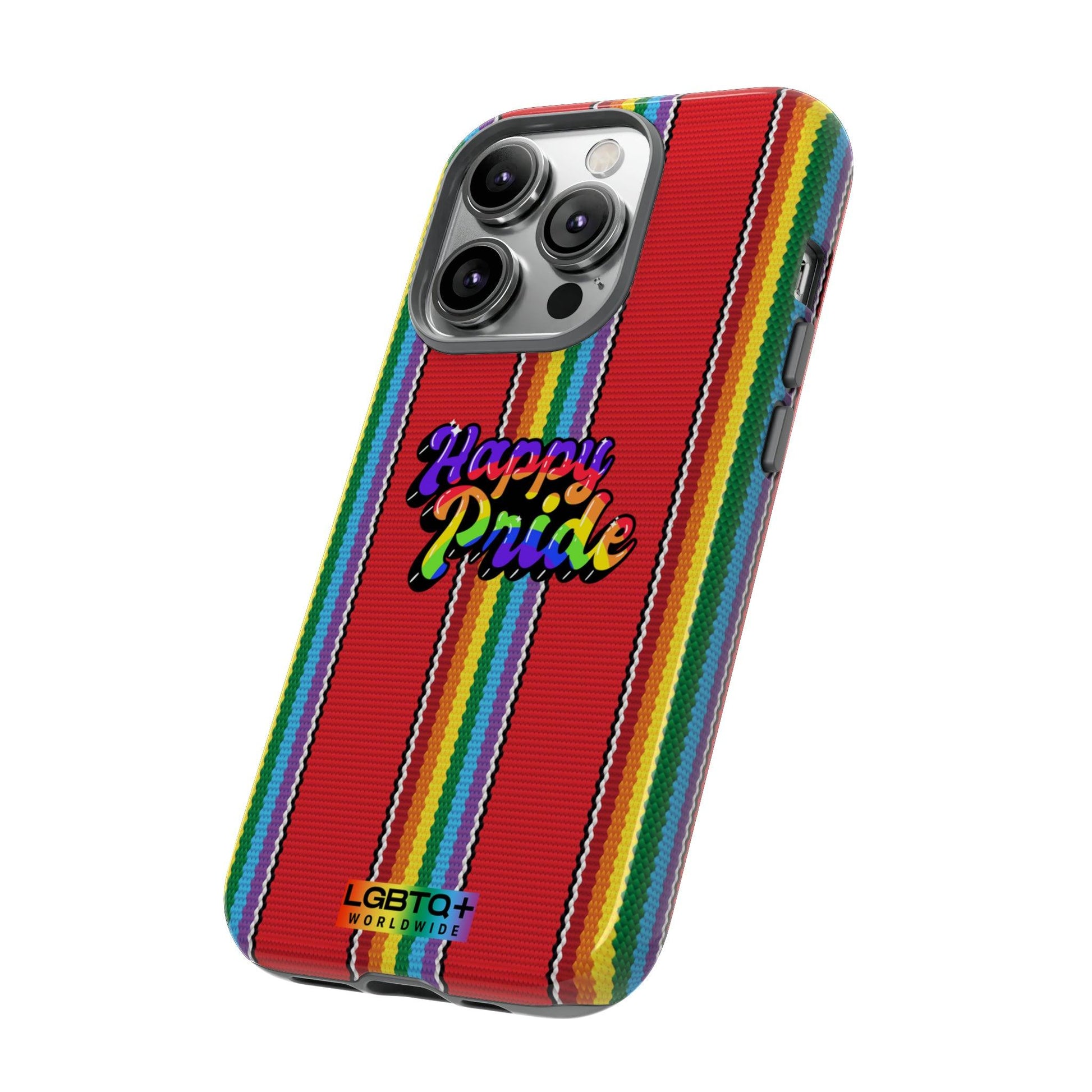 LGBTQWorldwide - ,,HAPPY PRIDE" Doppelgehäuse Handyhülle Accessories, Glossy, iPhone Cases, Matte, Phone accessory, Phone Cases, Samsung Cases, Thermo, Valentine's Day Picks lgbtq Bekleidung Accessoires unisex Zubehör