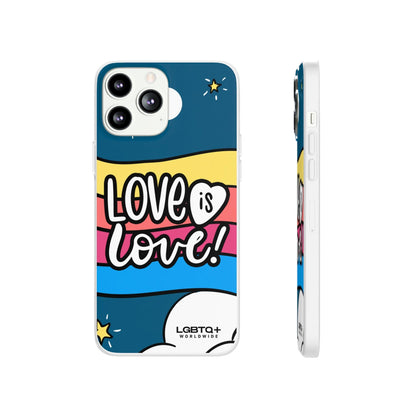 LGBTQWorldwide - ,,LIEBES WOLKE" Flexible Handyhülle Accessories, Case, iPhone, iPhone Cases, Phone accessory, Phone Cases, Samsung Cases, silikon, Valentine's Day promotion lgbtq Bekleidung Accessoires unisex Zubehör