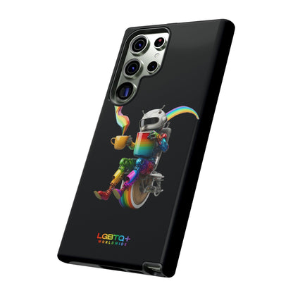 LGBTQWorldwide - ,,LUSTIGER ROBOTER" Doppelgehäuse Handyhülle Accessories, Glossy, iPhone Cases, Matte, Phone accessory, Phone Cases, Samsung Cases, tough, Valentine's Day Picks lgbtq Bekleidung Accessoires unisex Zubehör