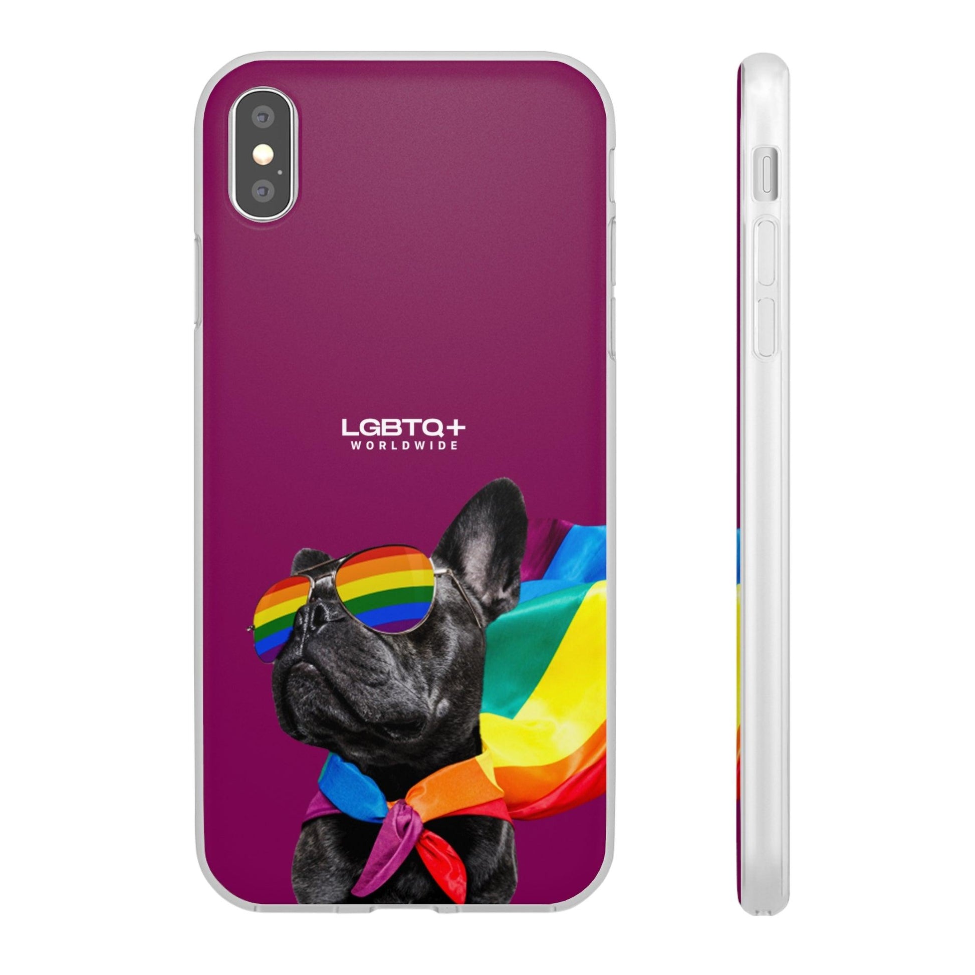 LGBTQWorldwide - ,,GLÜCKLICHER HUND" Flexible Handyhülle Accessories, Case, iPhone, iPhone Cases, Phone accessory, Phone Cases, Samsung Cases, silikon, Valentine's Day promotion lgbtq Bekleidung Accessoires unisex Zubehör