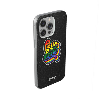 LGBTQWorldwide - ,,LIEBE IST LIEBE" Flexible Handyhülle Accessories, Case, iPhone, iPhone Cases, Phone accessory, Phone Cases, Samsung Cases, Valentine's Day promotion lgbtq Bekleidung Accessoires unisex Zubehör