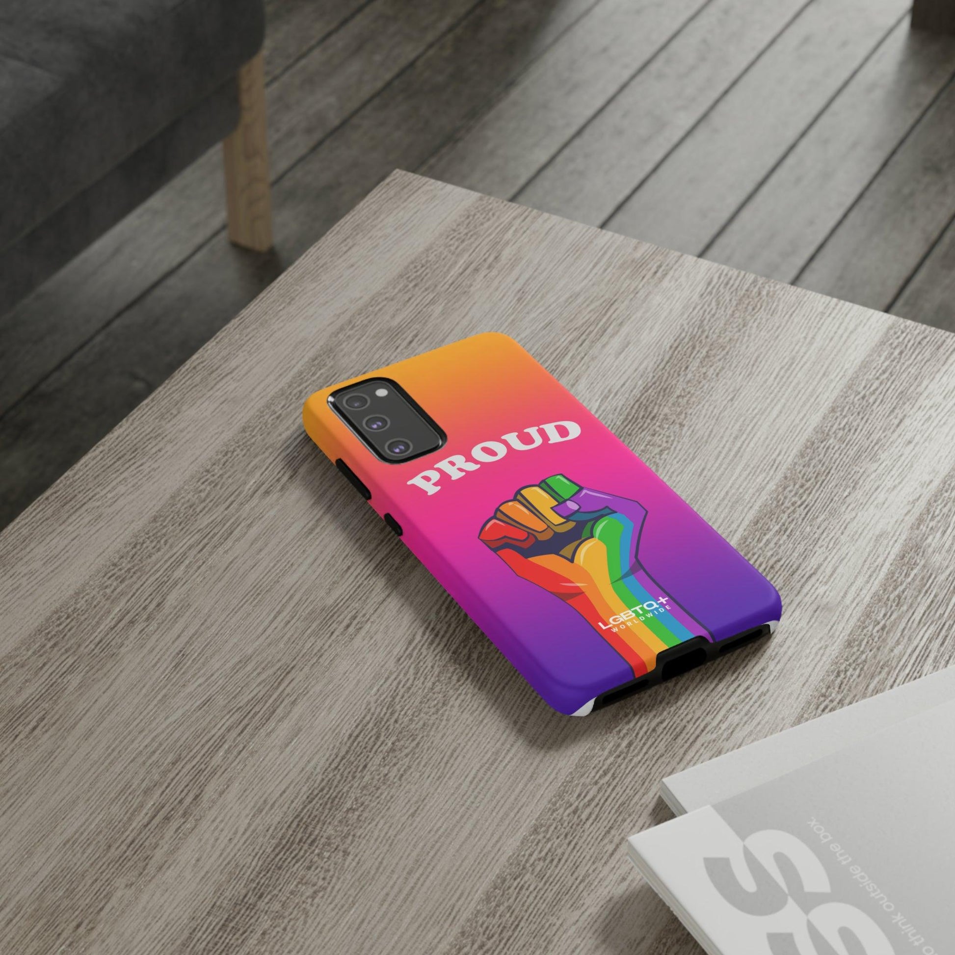 LGBTQWorldwide - ,,GLÜCKLICH" Doppelgehäuse Handyhülle Accessories, Glossy, iPhone Cases, Matte, Phone accessory, Phone Cases, Samsung Cases, Thermo, Valentine's Day Picks lgbtq Bekleidung Accessoires unisex Zubehör