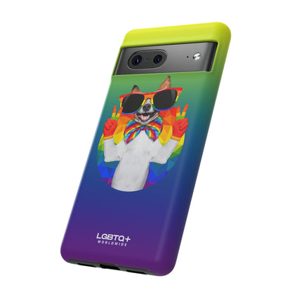 LGBTQWorldwide - ,,GLÜCKLICHER HUND" Doppelgehäuse Handyhülle Accessories, Glossy, iPhone Cases, Matte, Phone accessory, Phone Cases, Samsung Cases, Thermo, Valentine's Day Picks lgbtq Bekleidung Accessoires unisex Zubehör