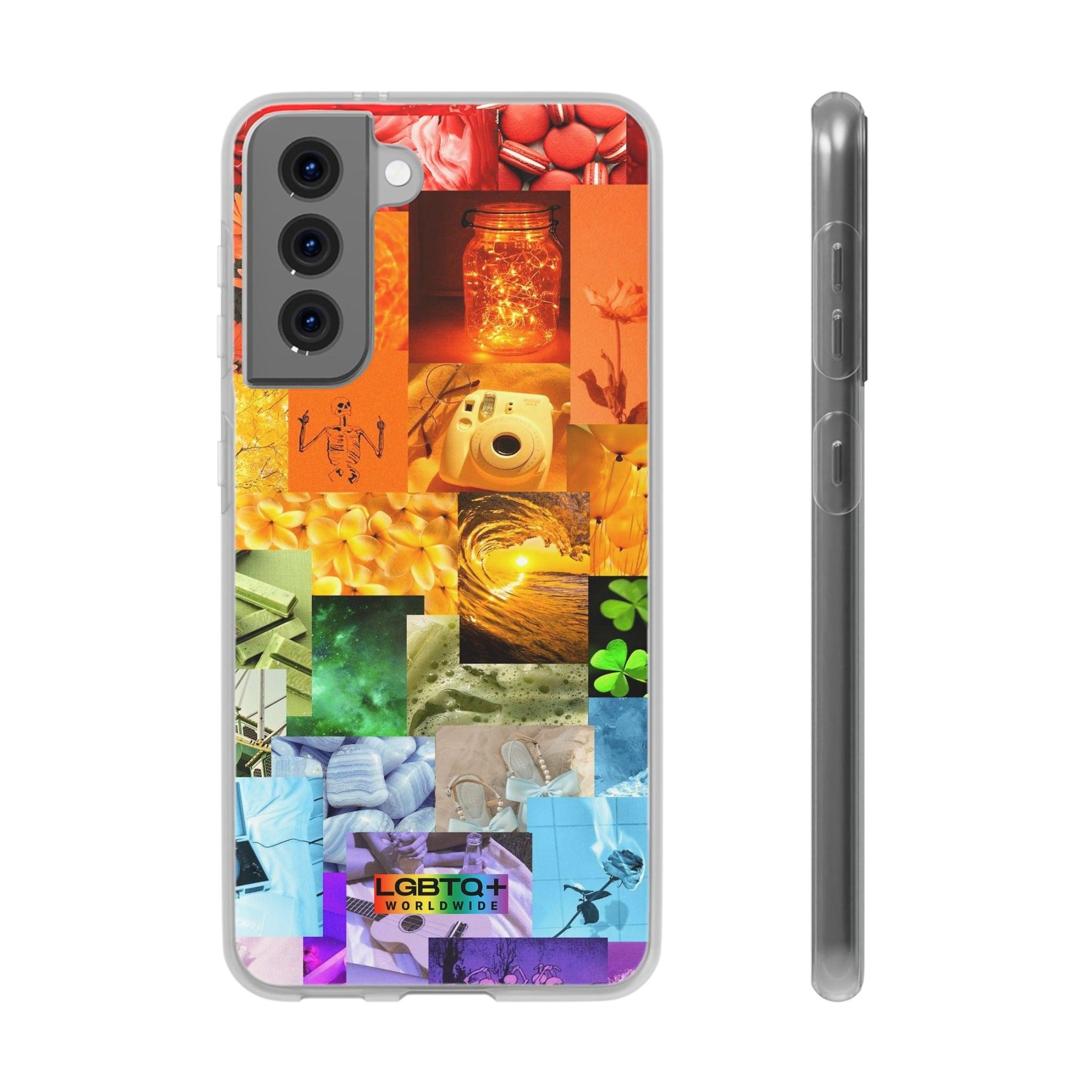 LGBTQWorldwide - ,,GLÜCKLICHKEIT" Flexible Handyhülle Accessories, Case, iPhone, iPhone Cases, Phone accessory, Phone Cases, Samsung Cases, silikon, Valentine's Day promotion lgbtq Bekleidung Accessoires unisex Zubehör