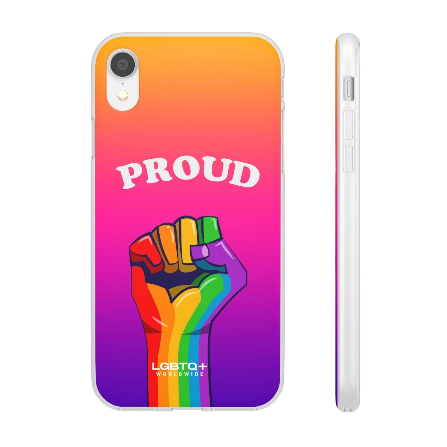 LGBTQWorldwide - ,,GLÜCKLICH" Flexible Handyhülle Accessories, Case, iPhone, iPhone Cases, Phone accessory, Phone Cases, Samsung Cases, silikon, Valentine's Day promotion lgbtq Bekleidung Accessoires unisex Zubehör