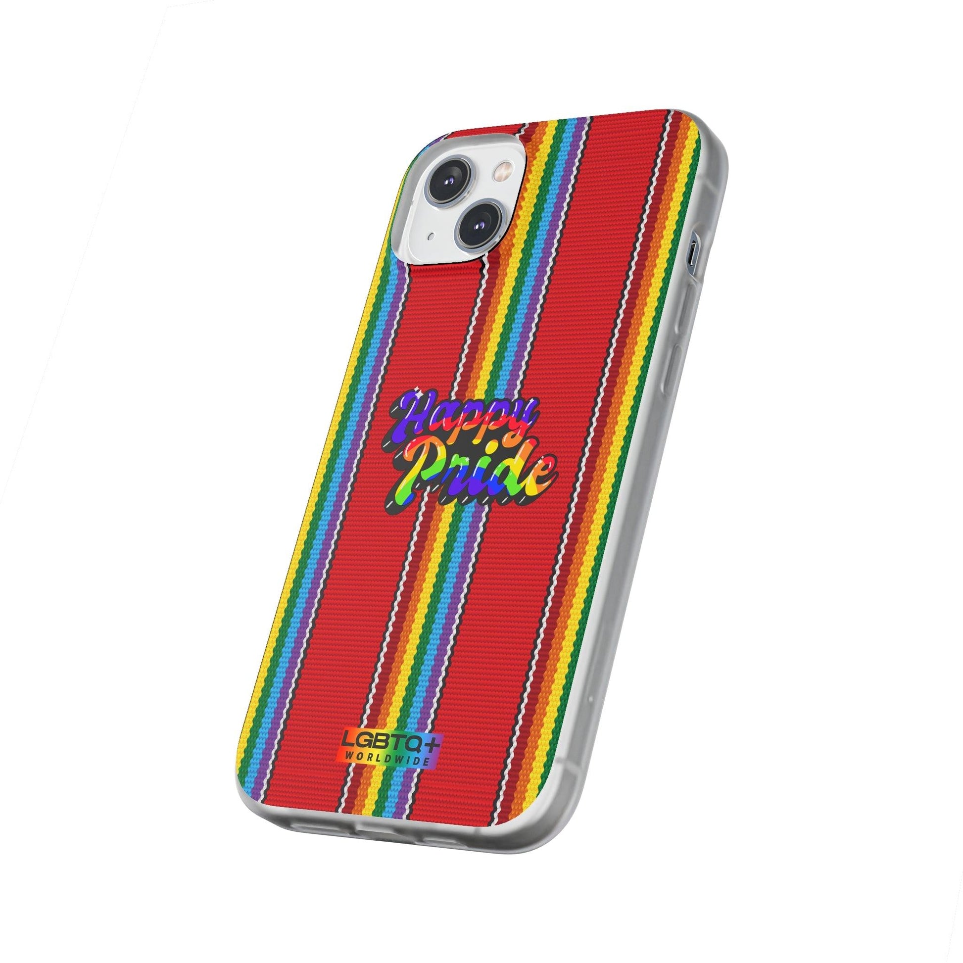 LGBTQWorldwide - ,,HAPPY PRIDE" Flexible Handyhülle Accessories, Case, iPhone, iPhone Cases, Phone accessory, Phone Cases, Samsung Cases, silikon, Valentine's Day promotion lgbtq Bekleidung Accessoires unisex Zubehör