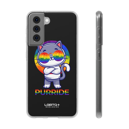 LGBTQWorldwide - ,,PURRIDE" Flexible Handyhülle Accessories, Case, iPhone, iPhone Cases, Phone accessory, Phone Cases, Samsung Cases, silikon, Valentine's Day promotion lgbtq Bekleidung Accessoires unisex Zubehör