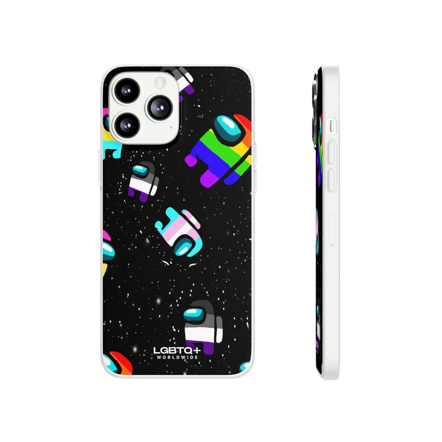 LGBTQWorldwide - ,,IMPOSTER" Flexible Handyhülle Accessories, Case, iPhone, iPhone Cases, Phone accessory, Phone Cases, Samsung Cases, silikon, Valentine's Day promotion lgbtq Bekleidung Accessoires unisex Zubehör