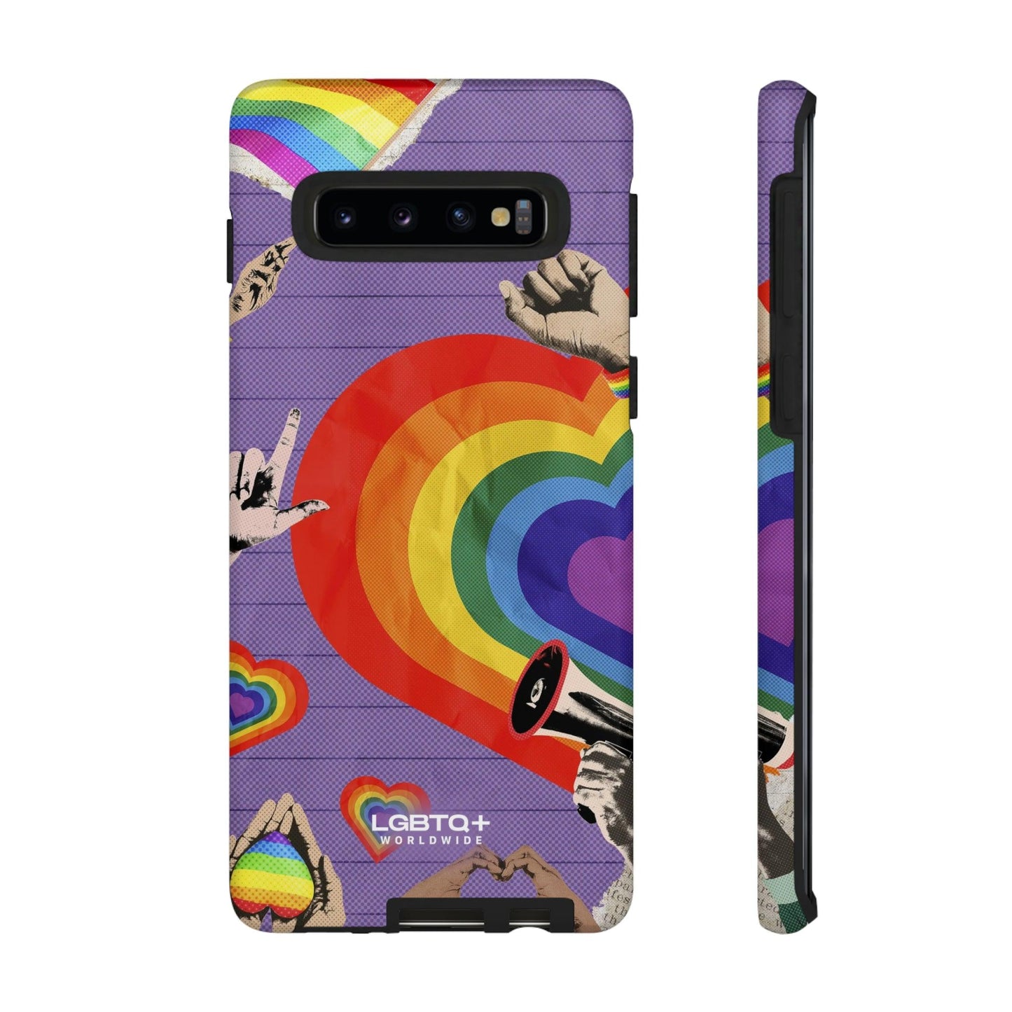 LGBTQWorldwide - ,,REGENBOGEN HERZ" Doppelgehäuse Handyhülle Accessories, Glossy, iPhone Cases, Matte, Phone accessory, Phone Cases, Samsung Cases, Thermo, Valentine's Day Picks lgbtq Bekleidung Accessoires unisex Zubehör