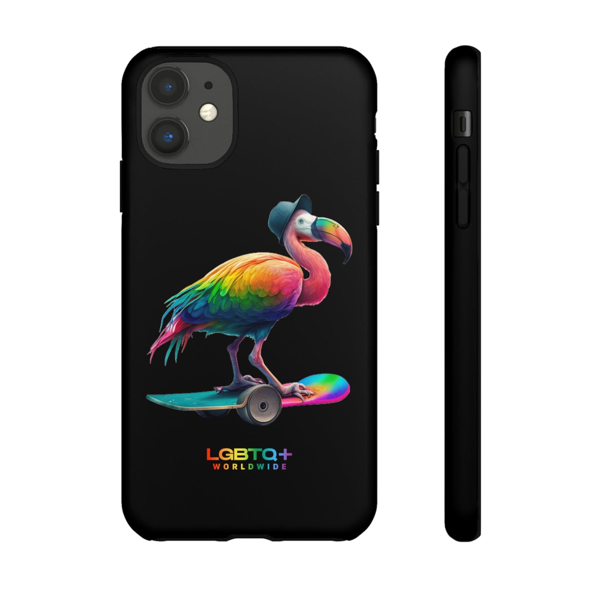 LGBTQWorldwide - ,,FLAMINGO" Doppelgehäuse Handyhülle Accessories, Glossy, iPhone Cases, Matte, Phone accessory, Phone Cases, Samsung Cases, tough, Valentine's Day Picks lgbtq Bekleidung Accessoires unisex Zubehör