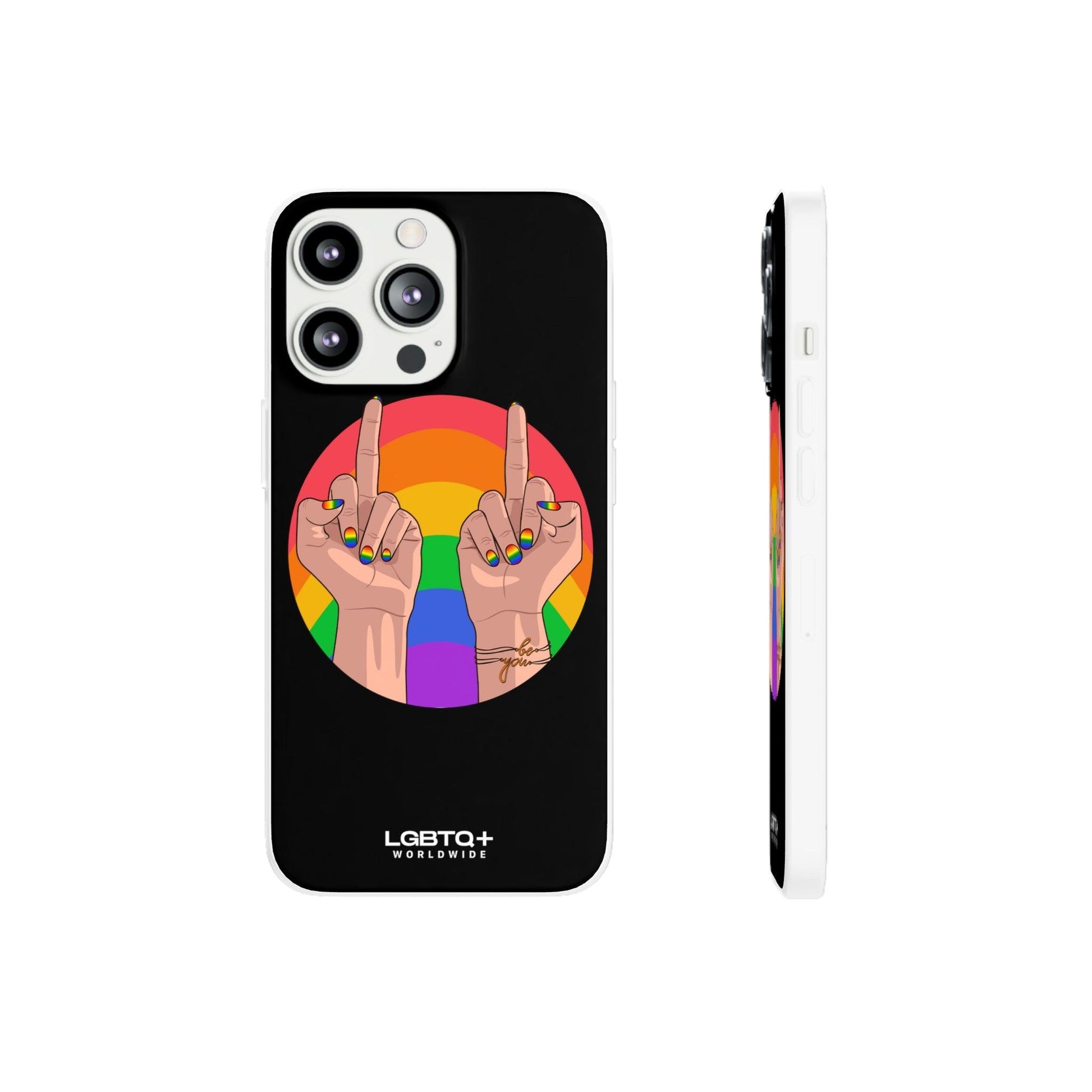 LGBTQWorldwide - ,,GIVE A FUCK" Flexible Handyhülle Accessories, Case, iPhone, iPhone Cases, Phone accessory, Phone Cases, Samsung Cases, silikon, Valentine's Day promotion lgbtq Bekleidung Accessoires unisex Zubehör