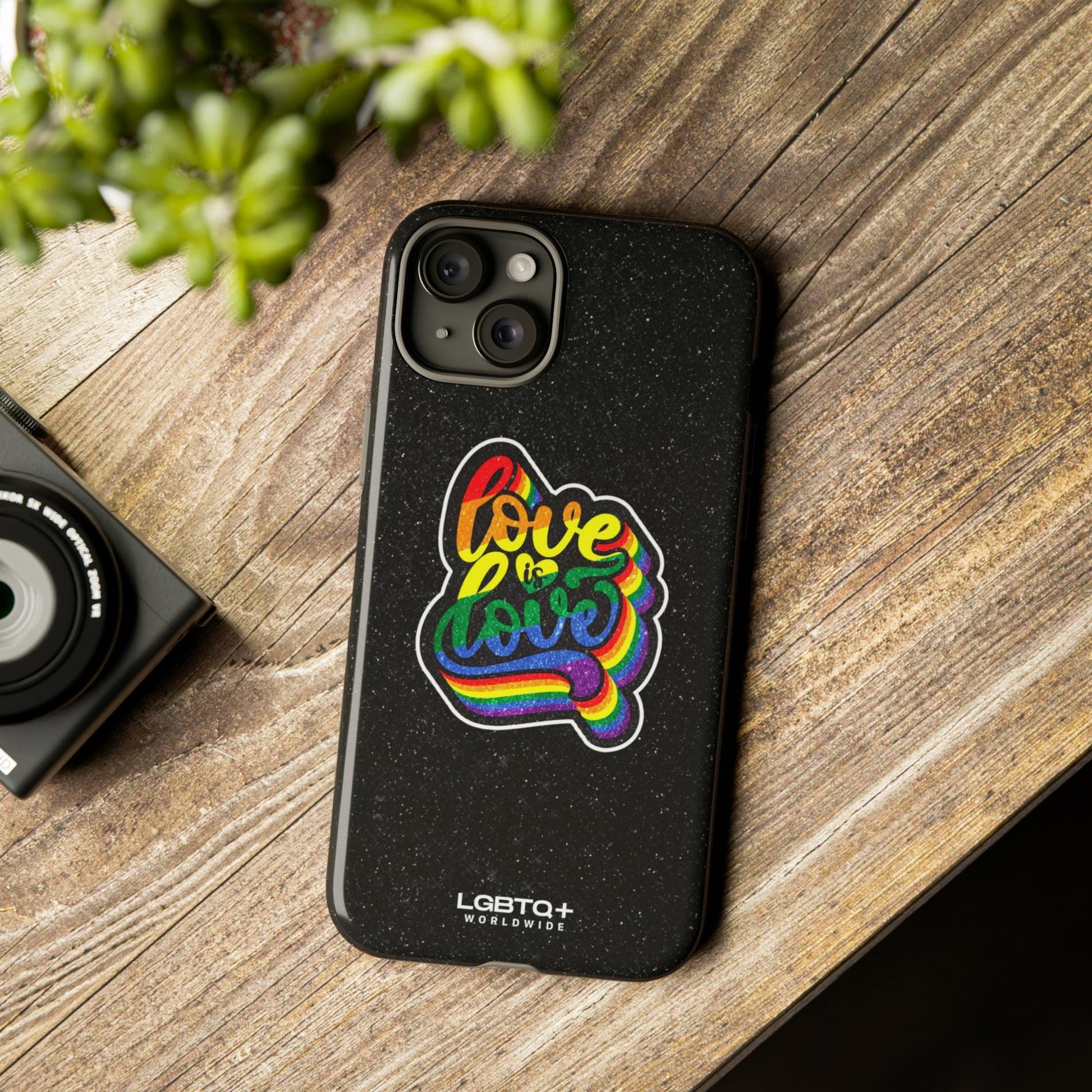 LGBTQWorldwide - ,,LOVE IS LOVE" Doppelgehäuse Handyhülle Accessories, Glossy, iPhone Cases, Matte, Phone accessory, Phone Cases, Samsung Cases, Thermo, Valentine's Day Picks lgbtq Bekleidung Accessoires unisex Zubehör