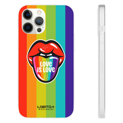 LGBTQWorldwide - ,,LIEBES ZUNGE" Flexible Handyhülle Accessories, Case, iPhone, iPhone Cases, Phone accessory, Phone Cases, Samsung Cases, silikon, Valentine's Day promotion lgbtq Bekleidung Accessoires unisex Zubehör