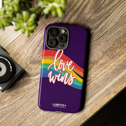 LGBTQWorldwide - ,,LIEBE GEWINNT" Doppelgehäuse Handyhülle Accessories, Glossy, iPhone Cases, Matte, Phone accessory, Phone Cases, Samsung Cases, Thermo, Valentine's Day Picks lgbtq Bekleidung Accessoires unisex Zubehör