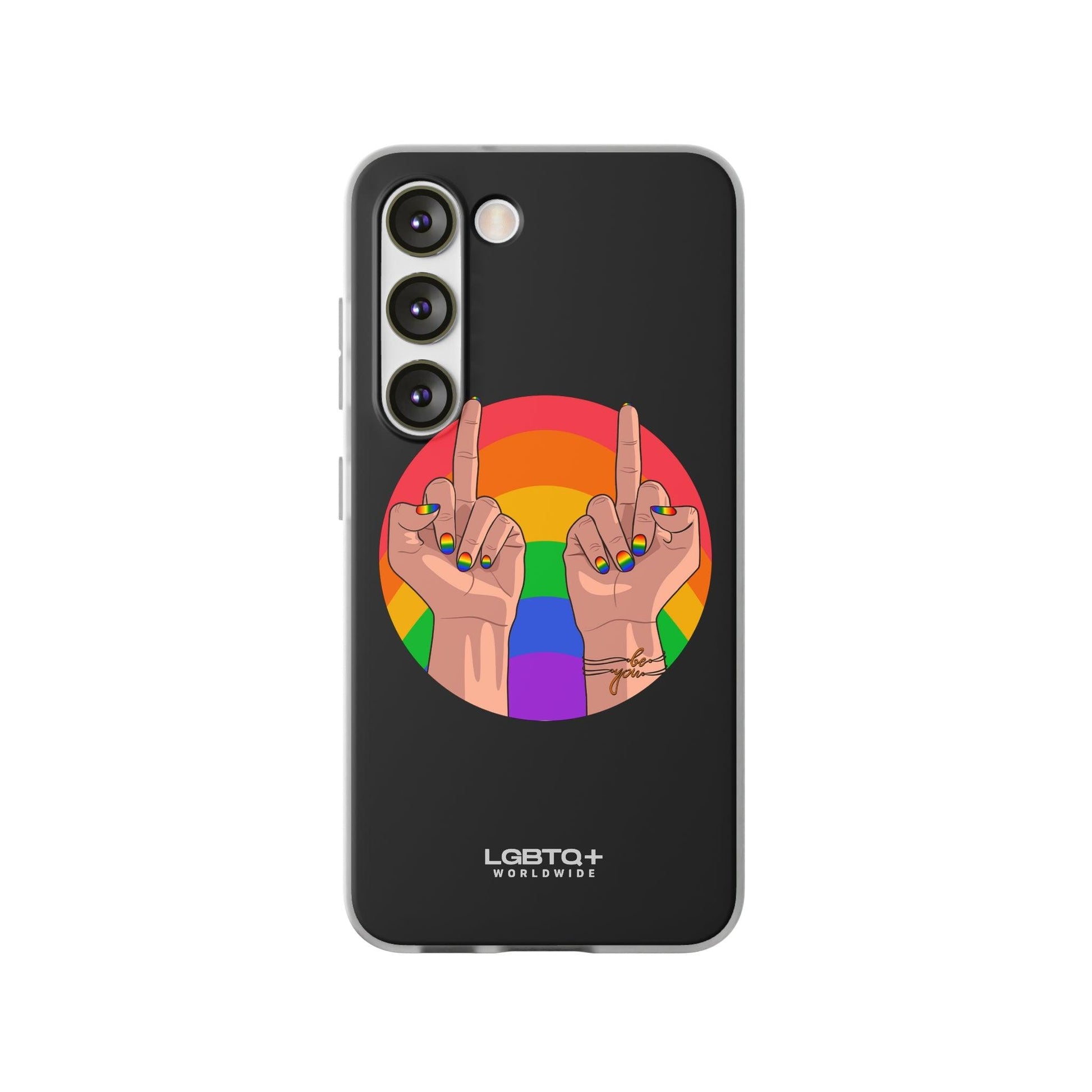 LGBTQWorldwide - ,,GIVE A FUCK" Flexible Handyhülle Accessories, Case, iPhone, iPhone Cases, Phone accessory, Phone Cases, Samsung Cases, silikon, Valentine's Day promotion lgbtq Bekleidung Accessoires unisex Zubehör