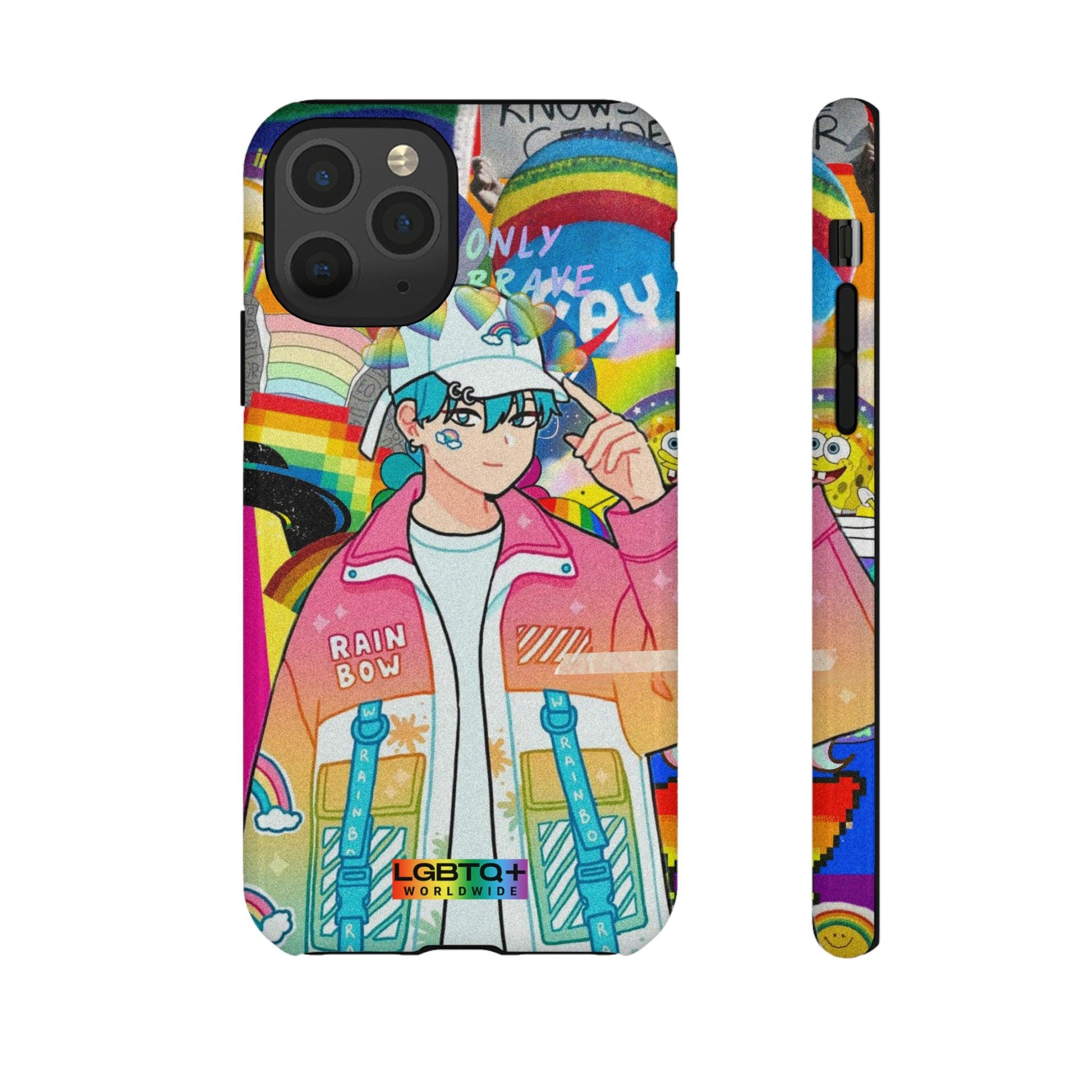 LGBTQWorldwide - ,,REGENBOGEN JUNGE" Doppelgehäuse Handyhülle Accessories, Glossy, iPhone Cases, Matte, Phone accessory, Phone Cases, Samsung Cases, Thermo, Valentine's Day Picks lgbtq Bekleidung Accessoires unisex Zubehör