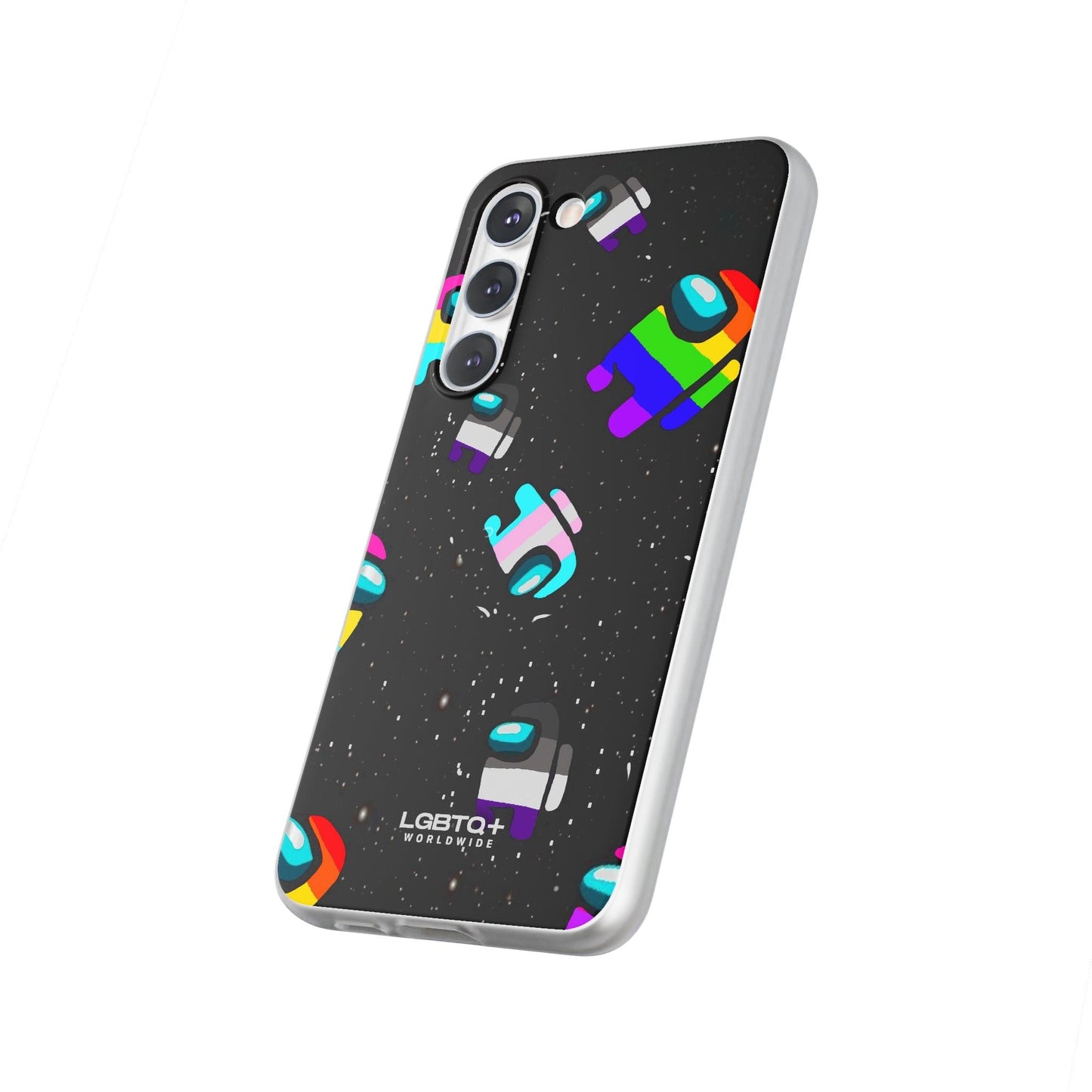 LGBTQWorldwide - ,,IMPOSTER" Flexible Handyhülle Accessories, Case, iPhone, iPhone Cases, Phone accessory, Phone Cases, Samsung Cases, silikon, Valentine's Day promotion lgbtq Bekleidung Accessoires unisex Zubehör