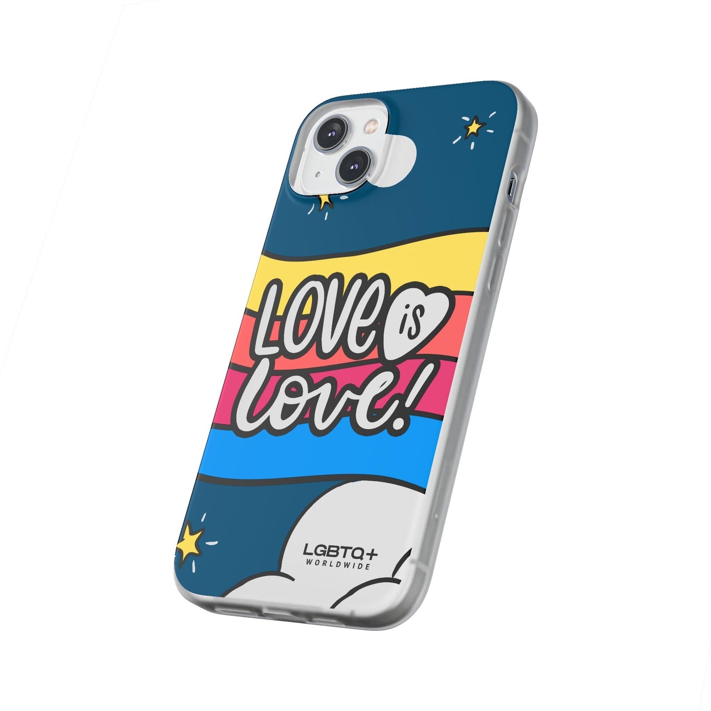 LGBTQWorldwide - ,,LIEBES WOLKE" Flexible Handyhülle Accessories, Case, iPhone, iPhone Cases, Phone accessory, Phone Cases, Samsung Cases, silikon, Valentine's Day promotion lgbtq Bekleidung Accessoires unisex Zubehör