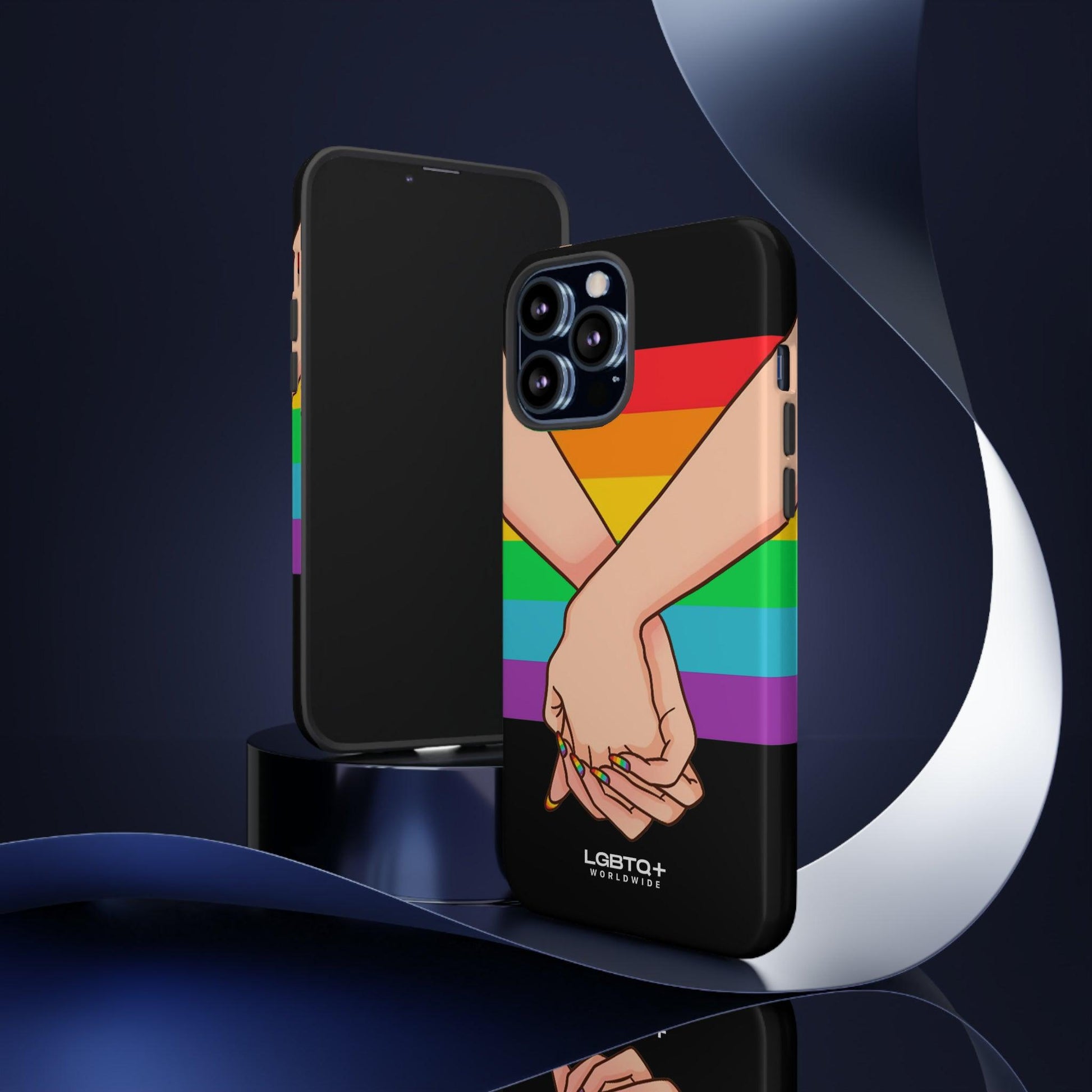 LGBTQWorldwide - ,,TOGETHER PRIDE" Doppelgehäuse Handyhülle Accessories, Glossy, iPhone Cases, Matte, Phone accessory, Phone Cases, Samsung Cases, Thermo, Valentine's Day Picks lgbtq Bekleidung Accessoires unisex Zubehör