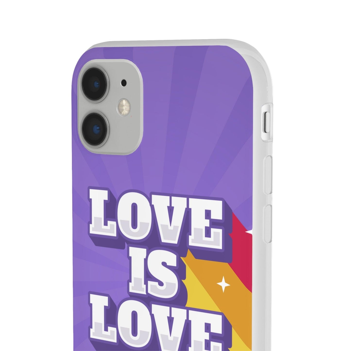 LGBTQWorldwide - ,,LOVE IS LOVE" Flexible Handyhülle Accessories, Case, iPhone, iPhone Cases, Phone accessory, Phone Cases, Samsung Cases, silikon, Valentine's Day promotion lgbtq Bekleidung Accessoires unisex Zubehör