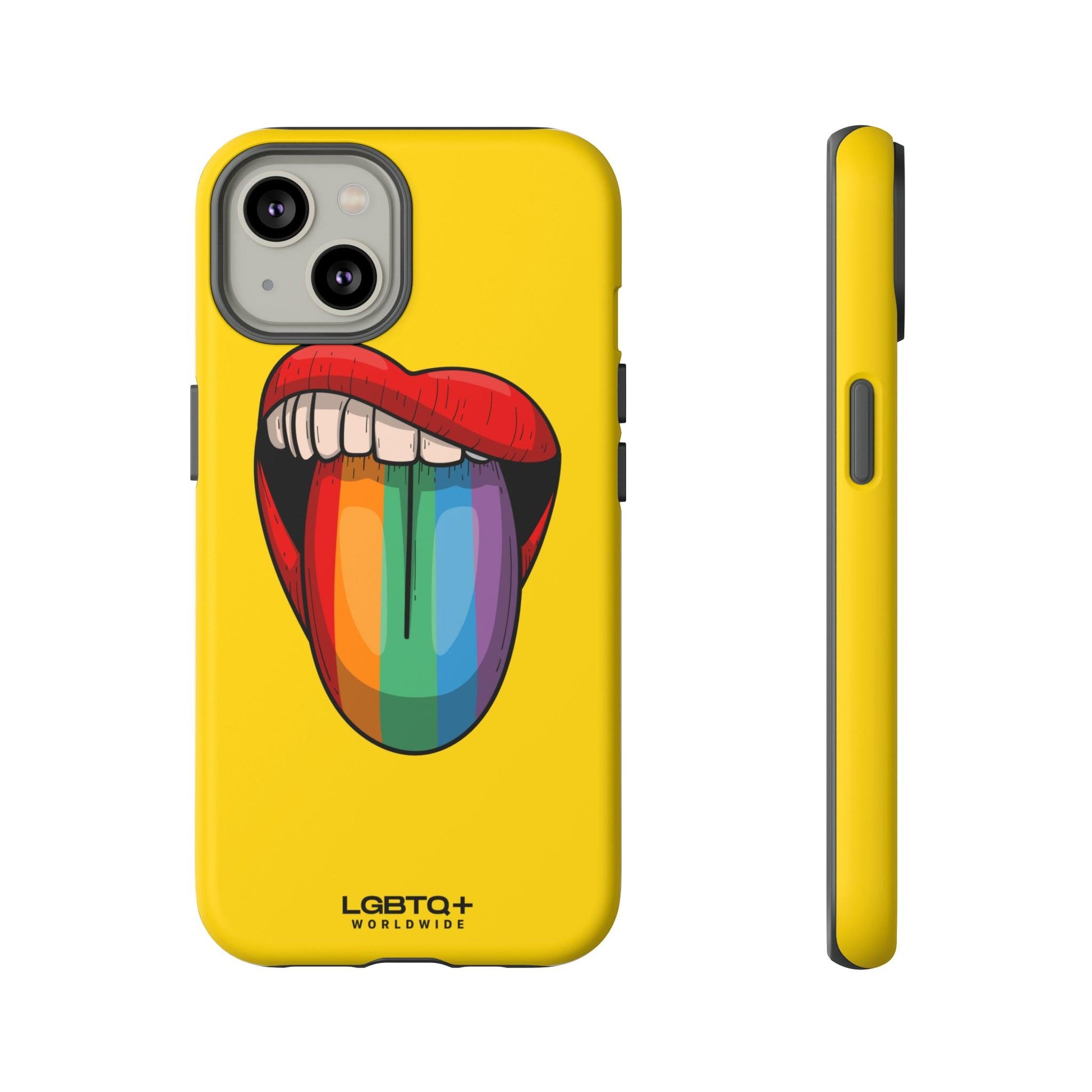 LGBTQWorldwide - ,,ZUNGE" Doppelgehäuse Handyhülle Accessories, Glossy, iPhone Cases, Matte, Phone accessory, Phone Cases, Samsung Cases, Thermo, Valentine's Day Picks lgbtq Bekleidung Accessoires unisex Zubehör