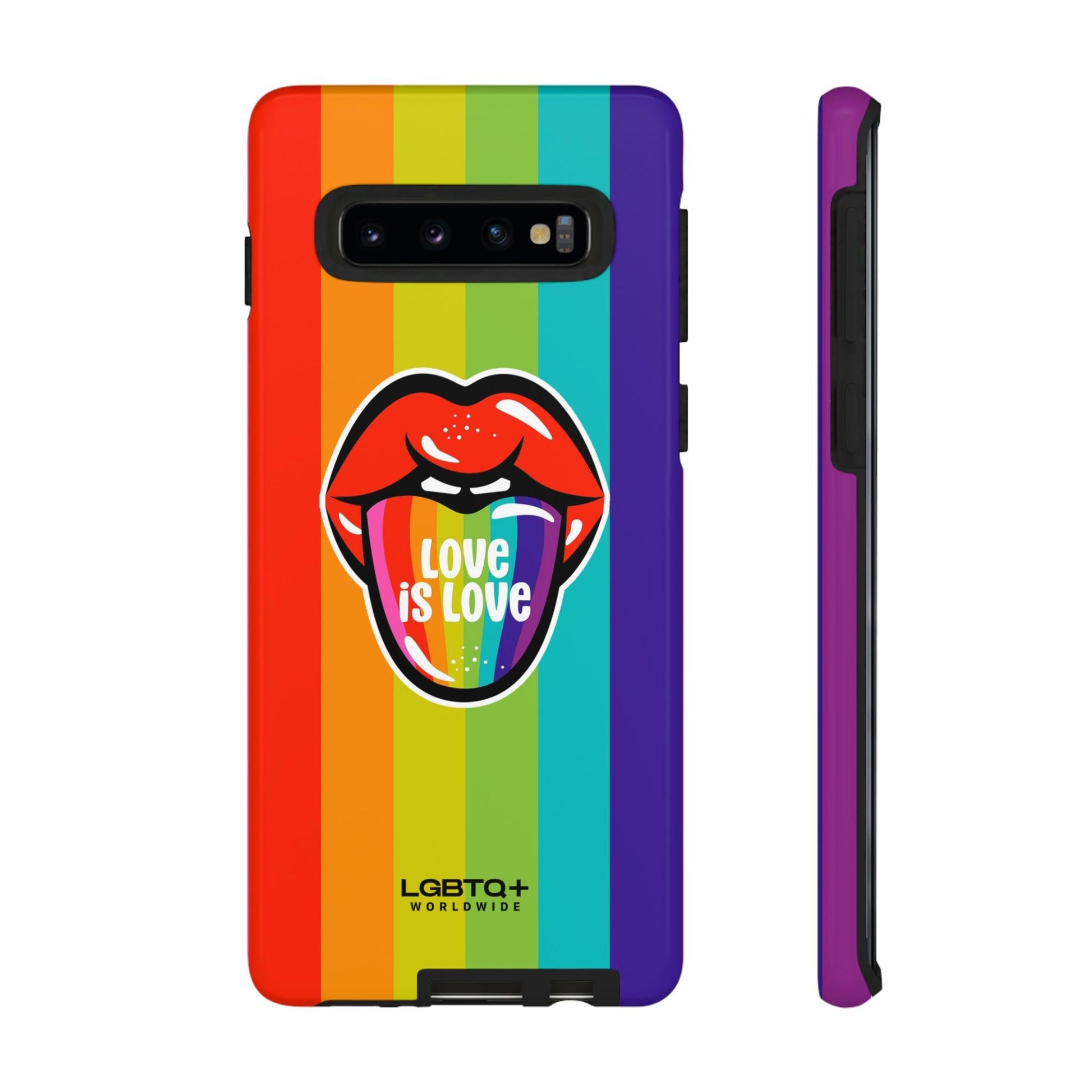 LGBTQWorldwide - ,,LIEBES ZUNGE" Doppelgehäuse Handyhülle Accessories, Glossy, iPhone Cases, Matte, Phone accessory, Phone Cases, Samsung Cases, Thermo, Valentine's Day Picks lgbtq Bekleidung Accessoires unisex Zubehör