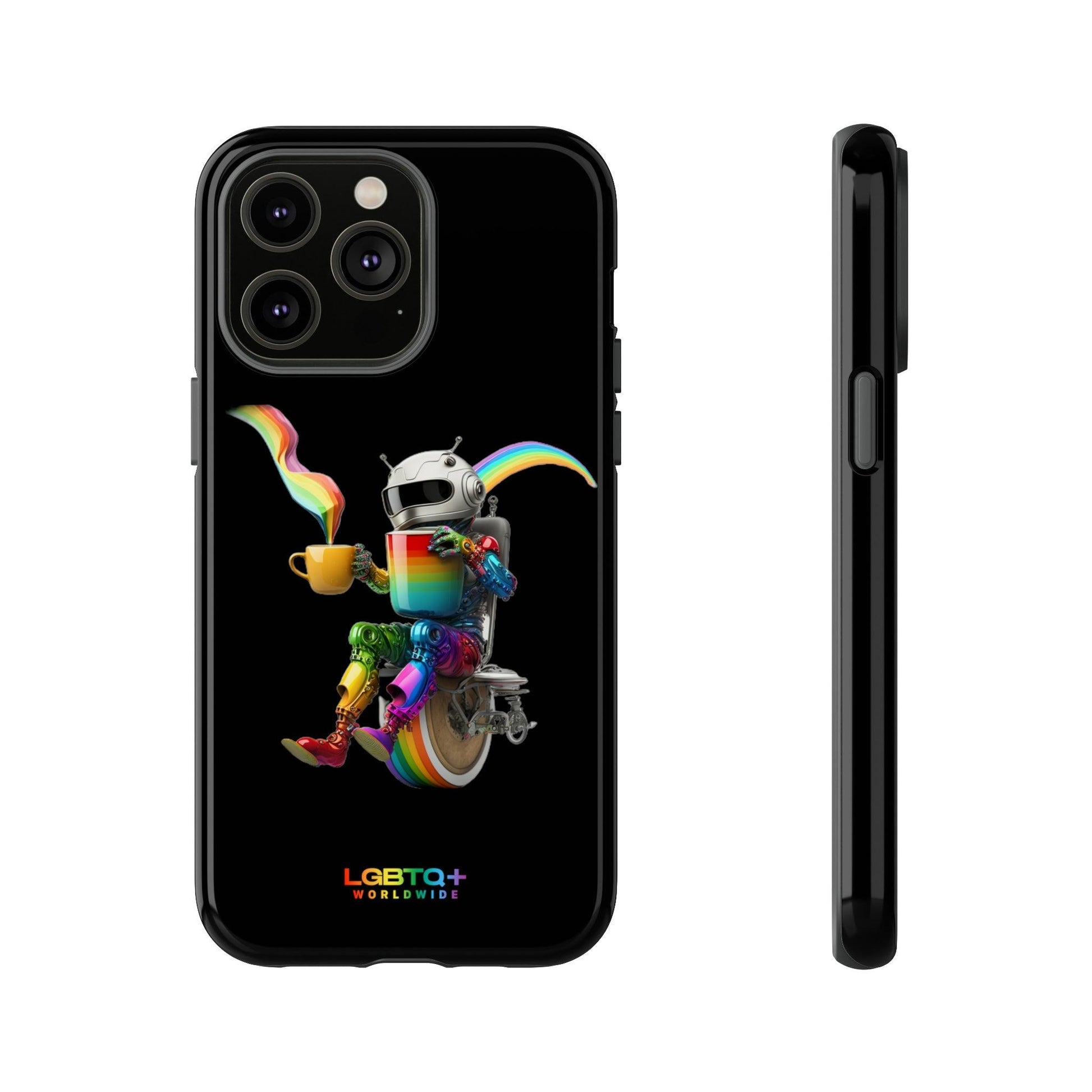 LGBTQWorldwide - ,,LUSTIGER ROBOTER" Doppelgehäuse Handyhülle Accessories, Glossy, iPhone Cases, Matte, Phone accessory, Phone Cases, Samsung Cases, tough, Valentine's Day Picks lgbtq Bekleidung Accessoires unisex Zubehör