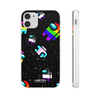 LGBTQWorldwide - ,,IMPOSTER" Flexible Handyhülle Accessories, Case, iPhone, iPhone Cases, Phone accessory, Phone Cases, Samsung Cases, silikon, Valentine's Day promotion lgbtq Bekleidung Accessoires unisex Zubehör