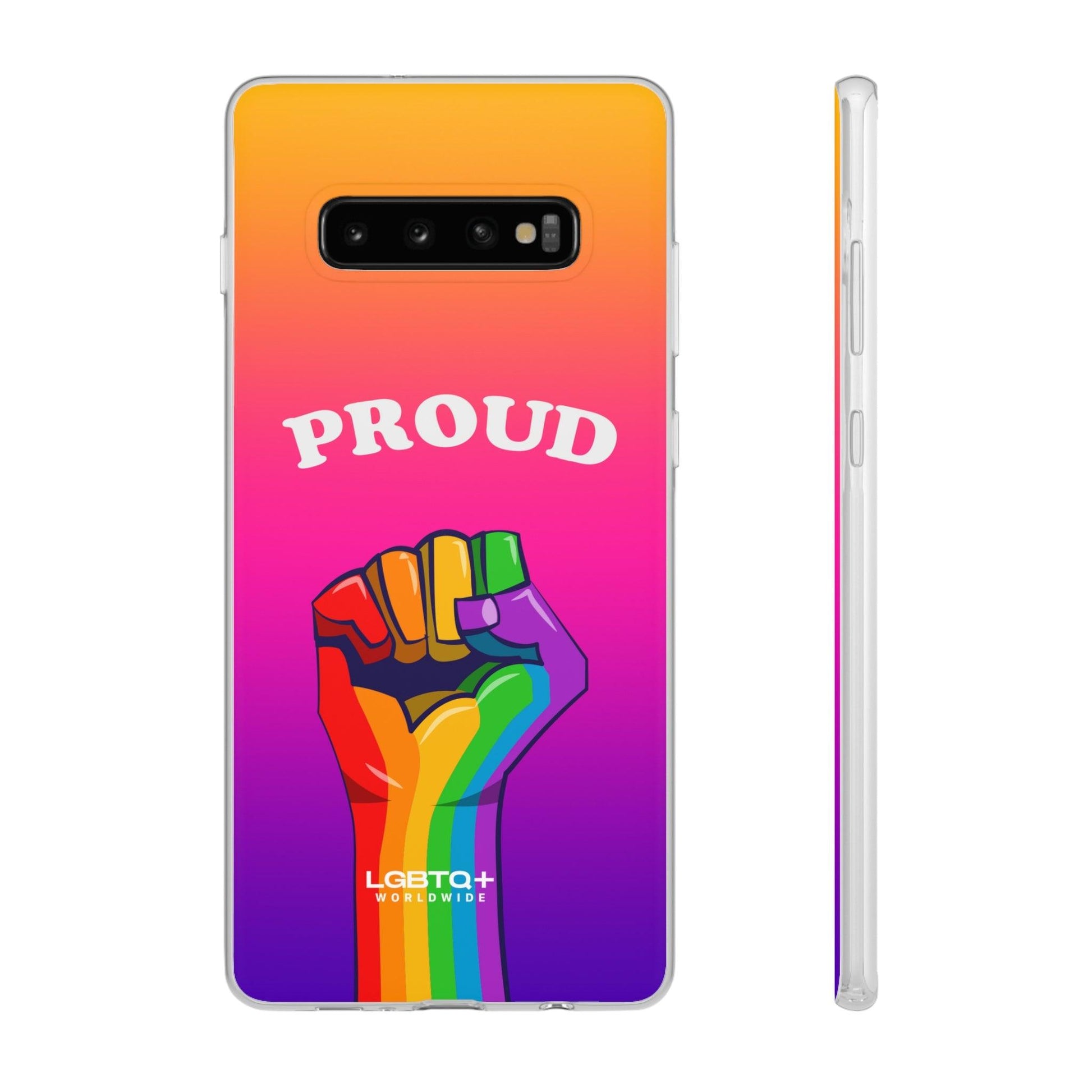 LGBTQWorldwide - ,,GLÜCKLICH" Flexible Handyhülle Accessories, Case, iPhone, iPhone Cases, Phone accessory, Phone Cases, Samsung Cases, silikon, Valentine's Day promotion lgbtq Bekleidung Accessoires unisex Zubehör