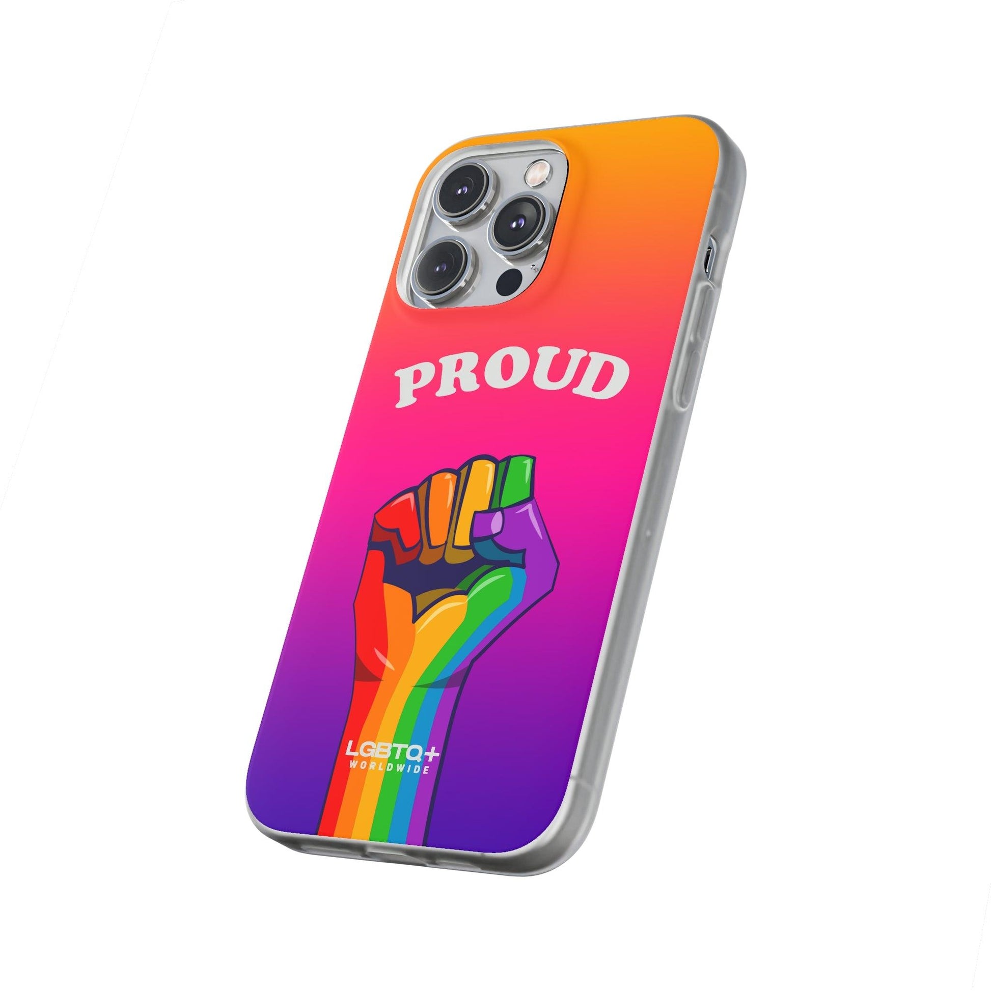 LGBTQWorldwide - ,,GLÜCKLICH" Flexible Handyhülle Accessories, Case, iPhone, iPhone Cases, Phone accessory, Phone Cases, Samsung Cases, silikon, Valentine's Day promotion lgbtq Bekleidung Accessoires unisex Zubehör