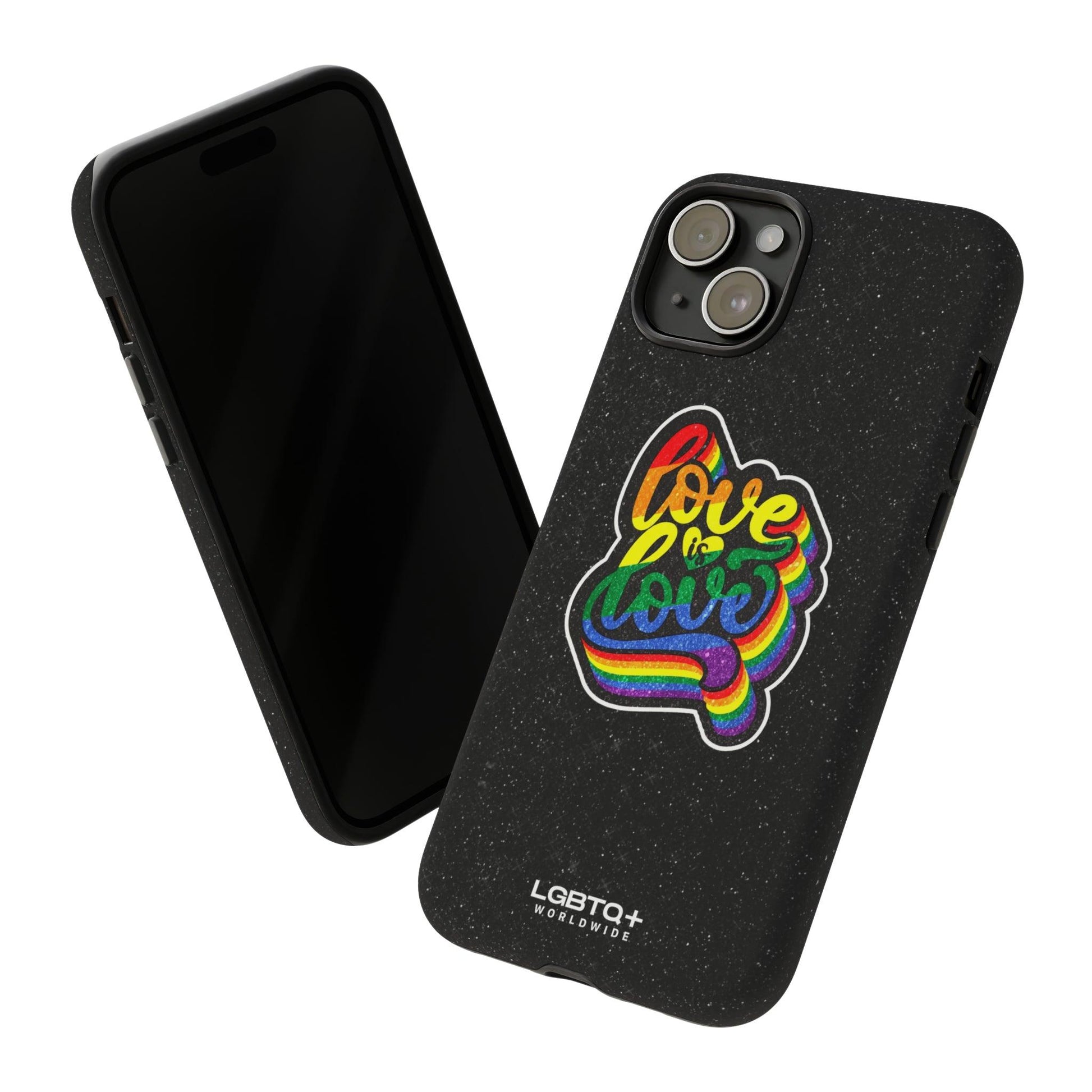 LGBTQWorldwide - ,,LOVE IS LOVE" Doppelgehäuse Handyhülle Accessories, Glossy, iPhone Cases, Matte, Phone accessory, Phone Cases, Samsung Cases, Thermo, Valentine's Day Picks lgbtq Bekleidung Accessoires unisex Zubehör