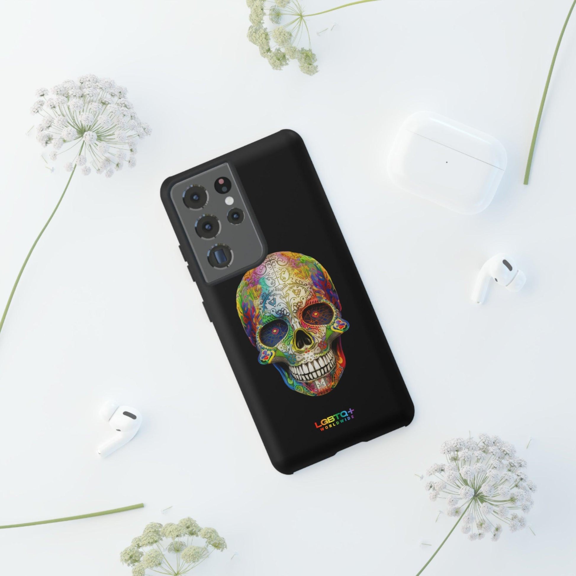 LGBTQWorldwide - ,,SKULL HEAD" Doppelgehäuse Handyhülle Accessories, Glossy, iPhone Cases, Matte, Phone accessory, Phone Cases, Samsung Cases, tough, Valentine's Day Picks lgbtq Bekleidung Accessoires unisex Zubehör