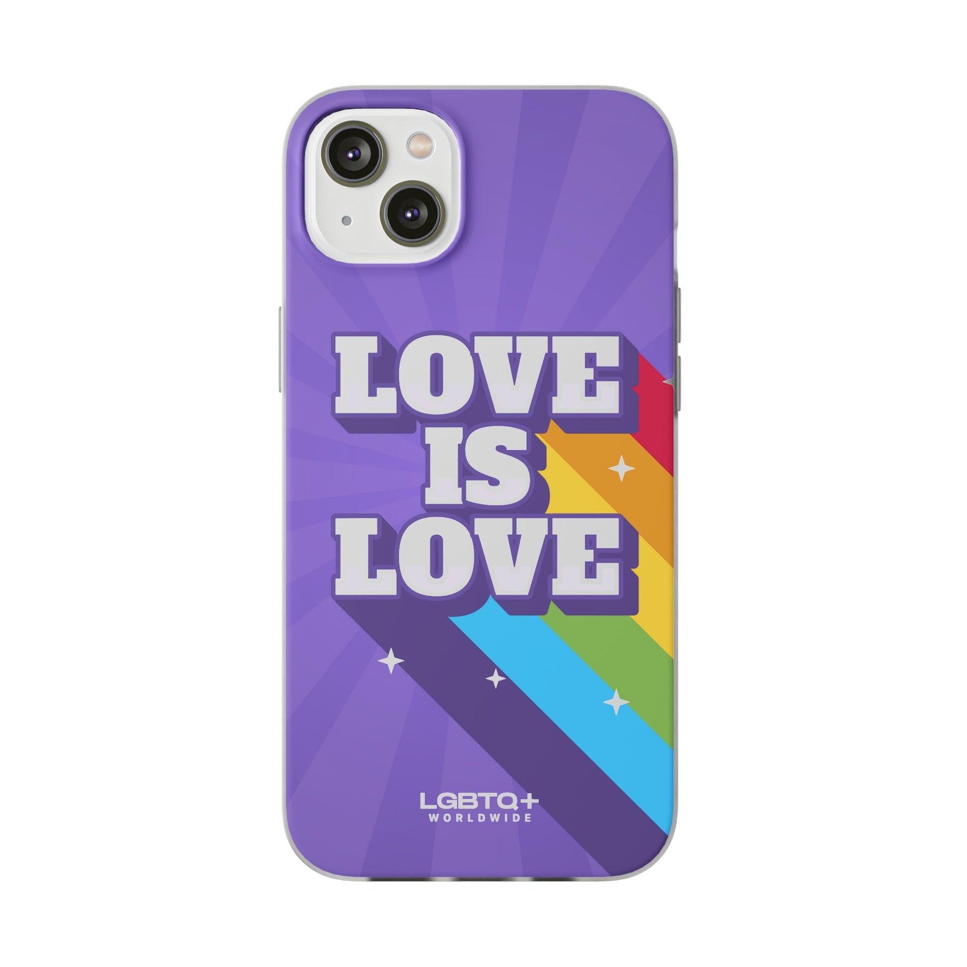 LGBTQWorldwide - ,,LOVE IS LOVE" Flexible Handyhülle Accessories, Case, iPhone, iPhone Cases, Phone accessory, Phone Cases, Samsung Cases, silikon, Valentine's Day promotion lgbtq Bekleidung Accessoires unisex Zubehör