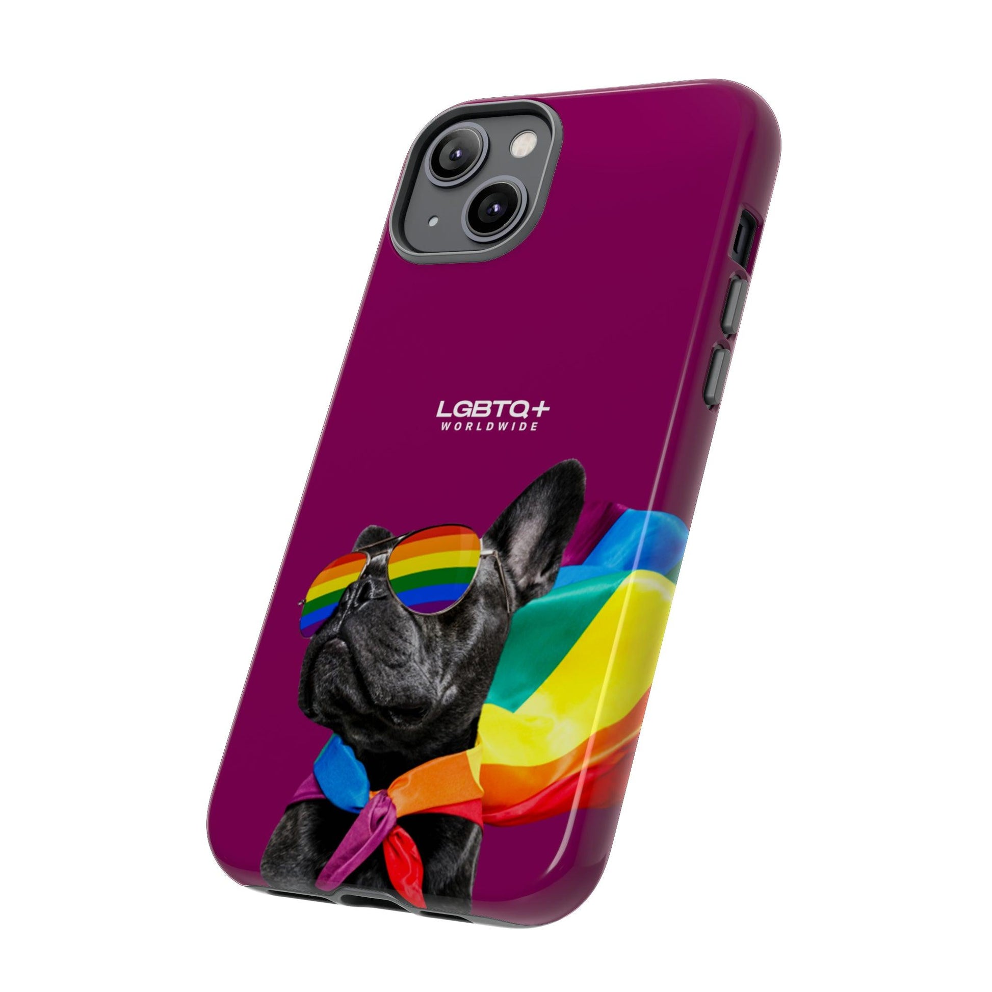 LGBTQWorldwide - ,,GLÜCKLICHER HUND" Doppelgehäuse Handyhülle Accessories, Glossy, iPhone Cases, Matte, Phone accessory, Phone Cases, Samsung Cases, Thermo, Valentine's Day Picks lgbtq Bekleidung Accessoires unisex Zubehör