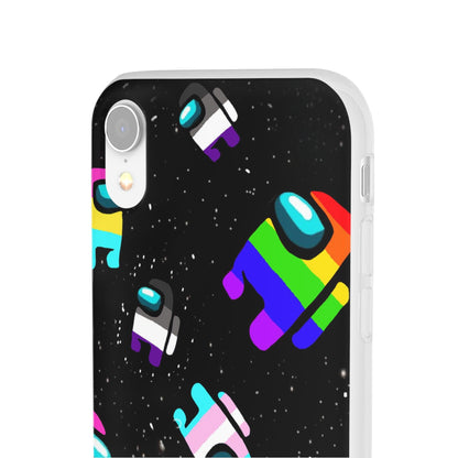 LGBTQWorldwide - ,,IMPOSTER" Flexible Handyhülle Accessories, Case, iPhone, iPhone Cases, Phone accessory, Phone Cases, Samsung Cases, silikon, Valentine's Day promotion lgbtq Bekleidung Accessoires unisex Zubehör