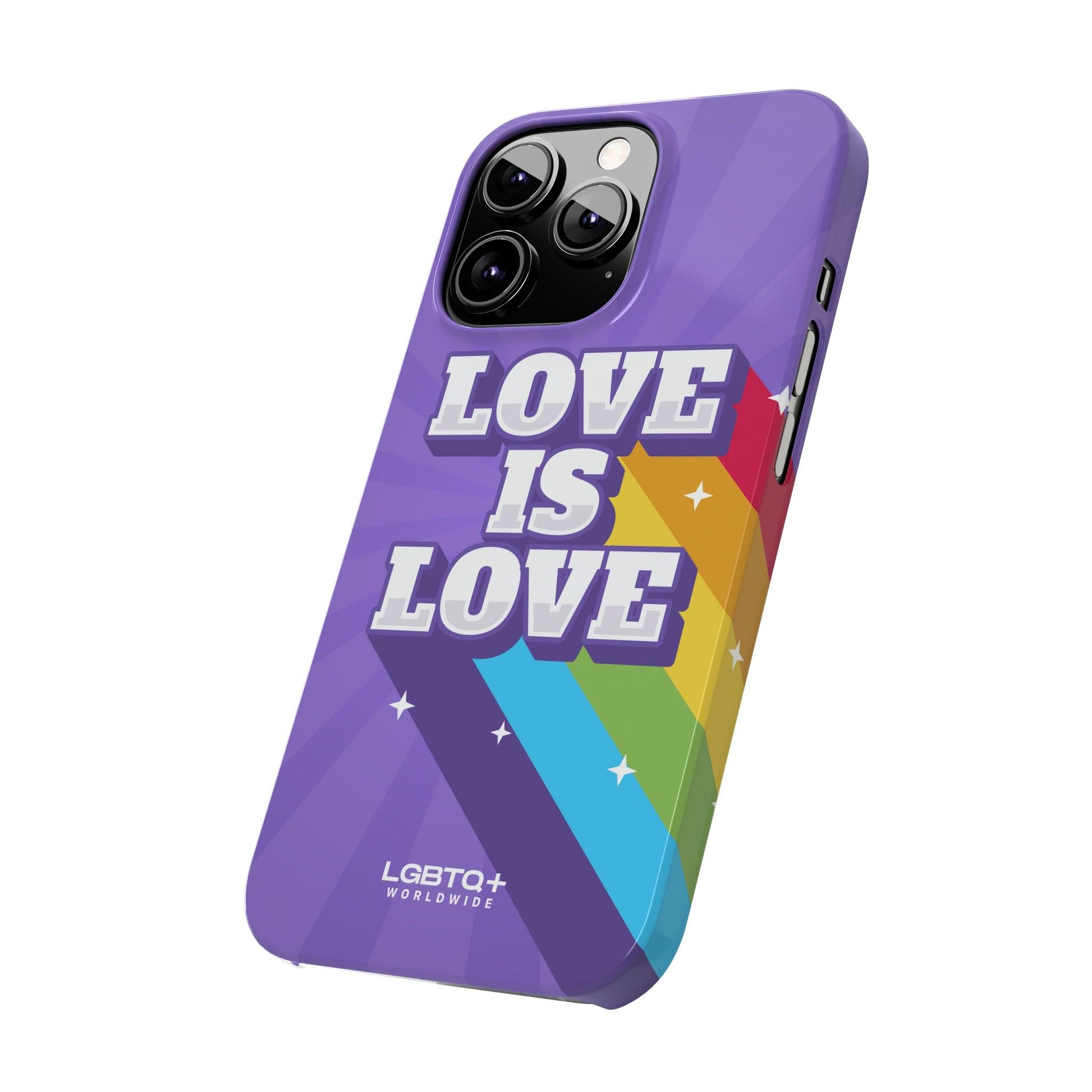 LGBTQWorldwide - ,,LOVE IS LOVE" Handyhülle Accessories, Back-to-School, card, Glossy, iPhone, iPhone Cases, Phone accessory, Phone Cases, Samsung Cases, Slim lgbtq Bekleidung Accessoires unisex Zubehör