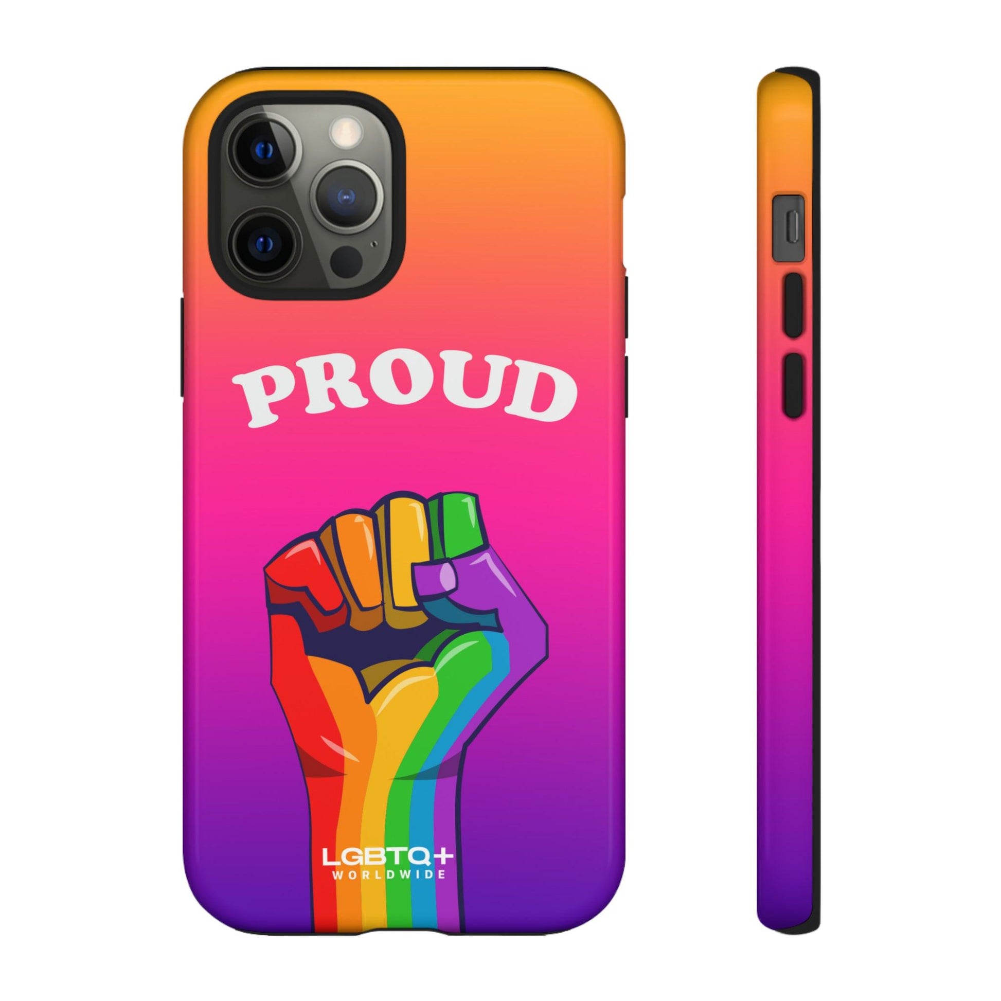 LGBTQWorldwide - ,,GLÜCKLICH" Doppelgehäuse Handyhülle Accessories, Glossy, iPhone Cases, Matte, Phone accessory, Phone Cases, Samsung Cases, Thermo, Valentine's Day Picks lgbtq Bekleidung Accessoires unisex Zubehör