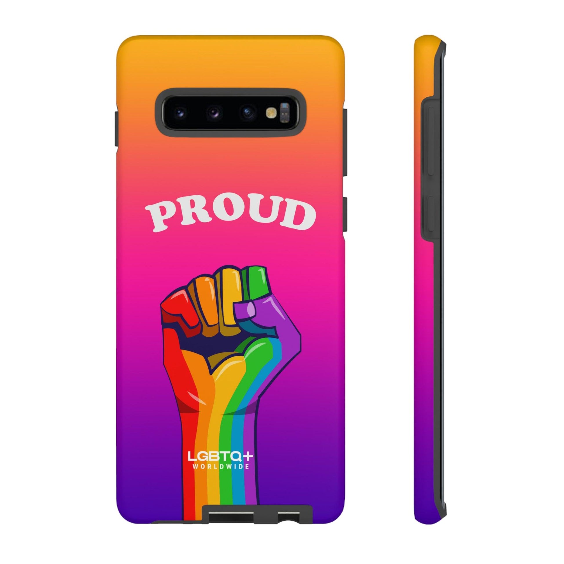 LGBTQWorldwide - ,,GLÜCKLICH" Doppelgehäuse Handyhülle Accessories, Glossy, iPhone Cases, Matte, Phone accessory, Phone Cases, Samsung Cases, Thermo, Valentine's Day Picks lgbtq Bekleidung Accessoires unisex Zubehör