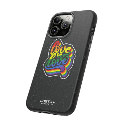 LGBTQWorldwide - ,,LOVE IS LOVE" Doppelgehäuse Handyhülle Accessories, Glossy, iPhone Cases, Matte, Phone accessory, Phone Cases, Samsung Cases, Thermo, Valentine's Day Picks lgbtq Bekleidung Accessoires unisex Zubehör