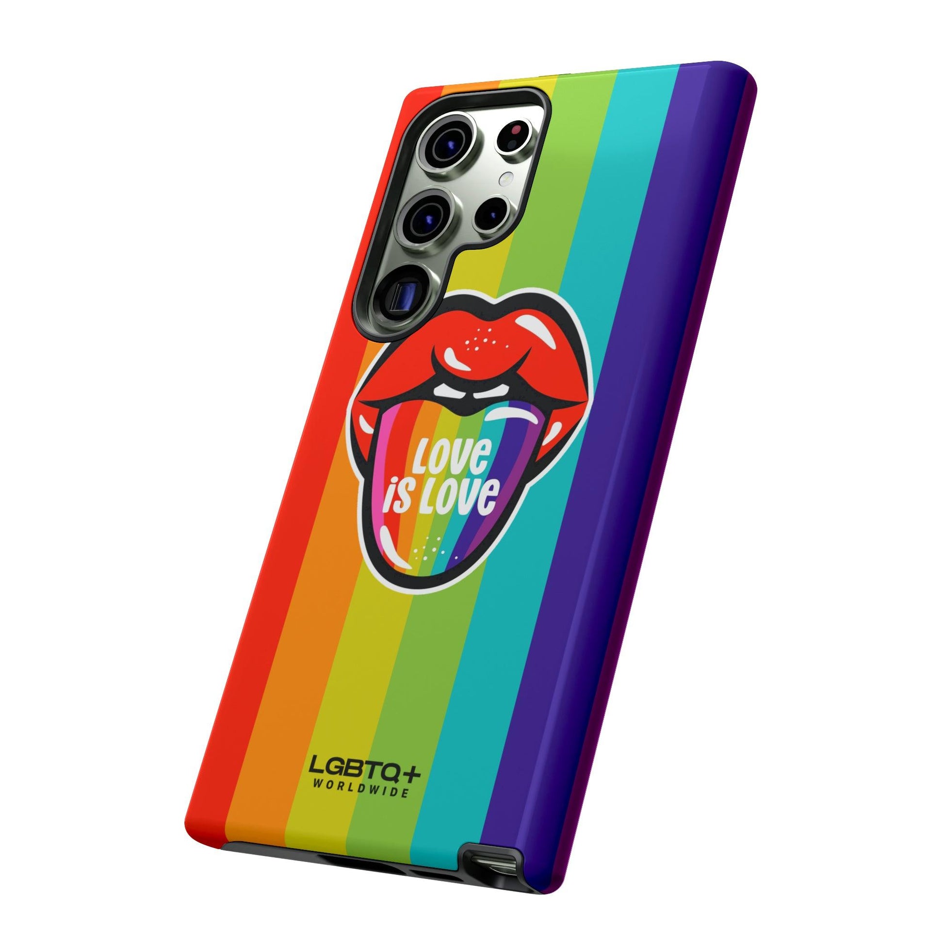 LGBTQWorldwide - ,,LIEBES ZUNGE" Doppelgehäuse Handyhülle Accessories, Glossy, iPhone Cases, Matte, Phone accessory, Phone Cases, Samsung Cases, Thermo, Valentine's Day Picks lgbtq Bekleidung Accessoires unisex Zubehör