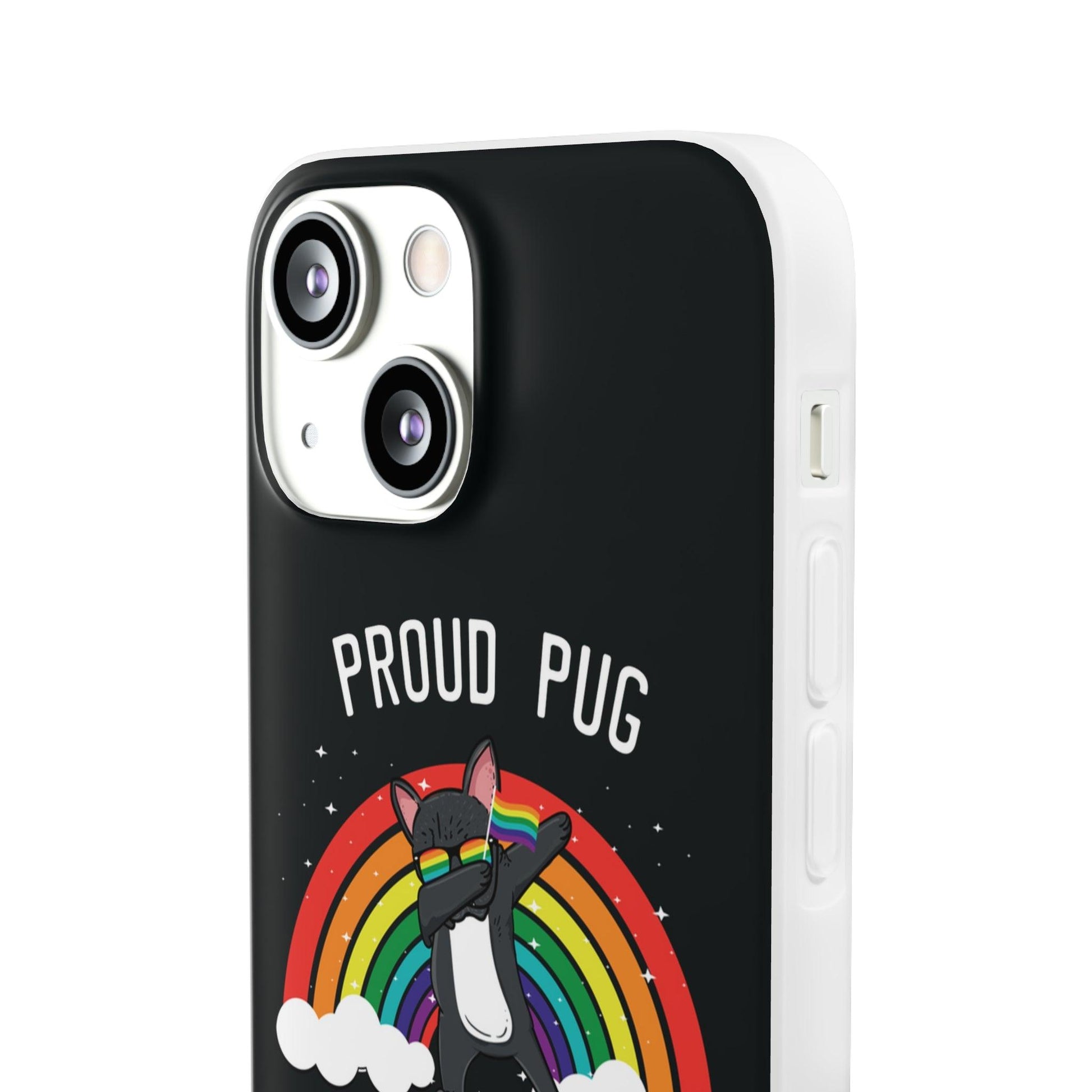 LGBTQWorldwide - ,,PROUD PUG" Flexible Handyhülle Accessories, Case, iPhone, iPhone Cases, Phone accessory, Phone Cases, Samsung Cases, silikon, Valentine's Day promotion lgbtq Bekleidung Accessoires unisex Zubehör