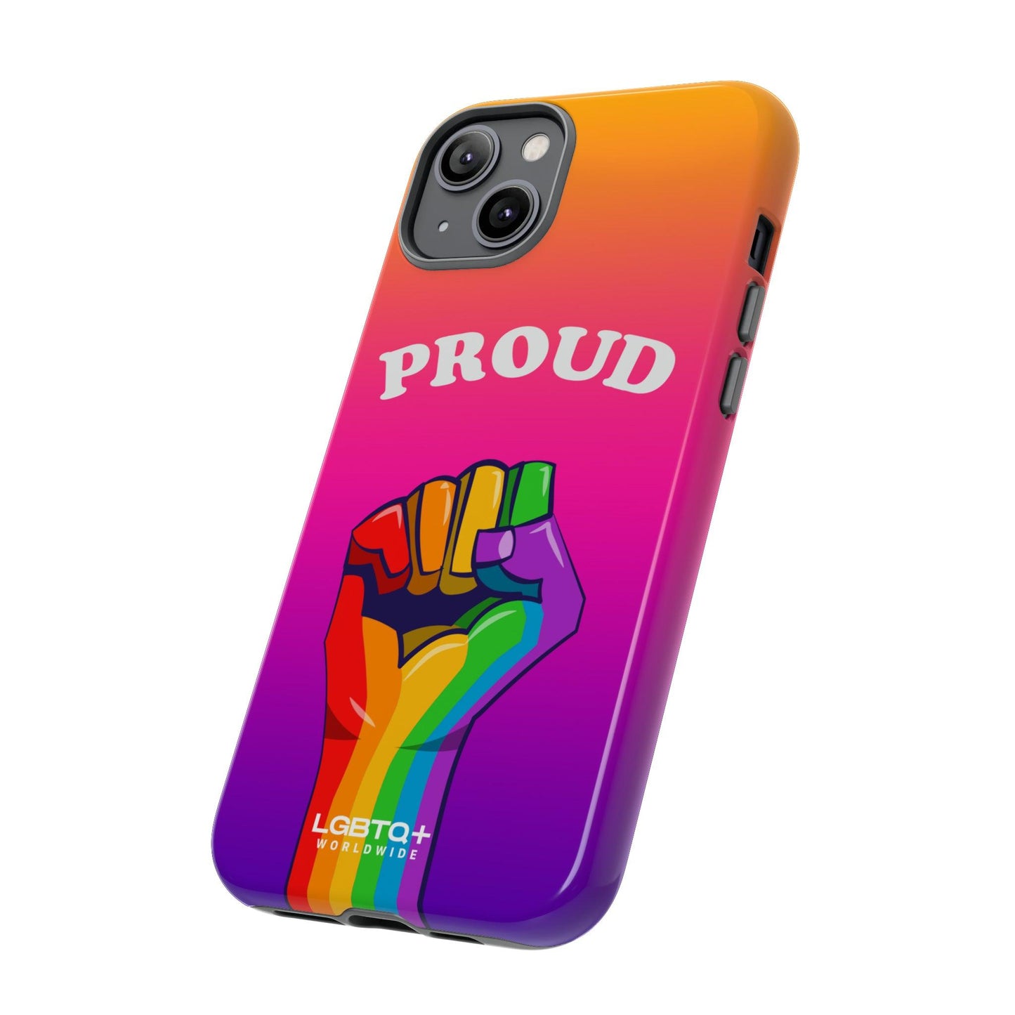 LGBTQWorldwide - ,,GLÜCKLICH" Doppelgehäuse Handyhülle Accessories, Glossy, iPhone Cases, Matte, Phone accessory, Phone Cases, Samsung Cases, Thermo, Valentine's Day Picks lgbtq Bekleidung Accessoires unisex Zubehör