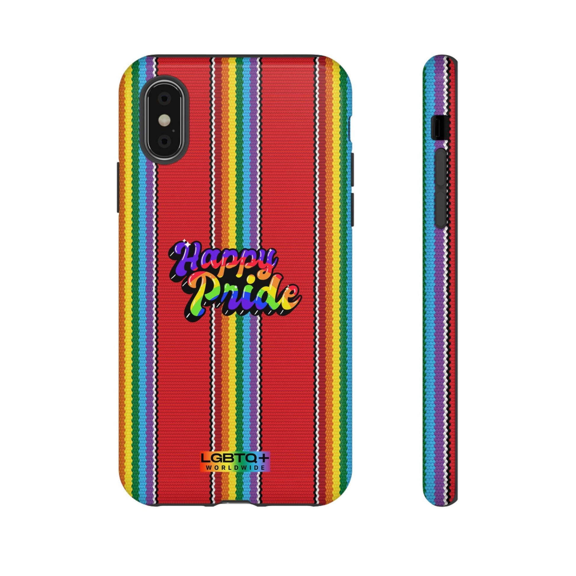 LGBTQWorldwide - ,,HAPPY PRIDE" Doppelgehäuse Handyhülle Accessories, Glossy, iPhone Cases, Matte, Phone accessory, Phone Cases, Samsung Cases, Thermo, Valentine's Day Picks lgbtq Bekleidung Accessoires unisex Zubehör