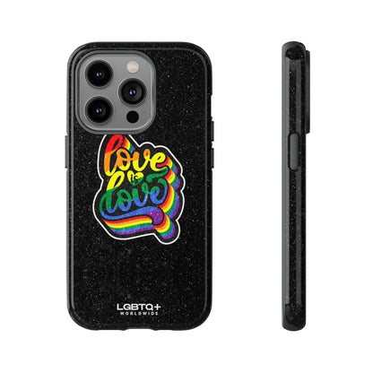 LGBTQWorldwide - ,,LOVE IS LOVE" Doppelgehäuse Handyhülle Accessories, Glossy, iPhone Cases, Matte, Phone accessory, Phone Cases, Samsung Cases, Thermo, Valentine's Day Picks lgbtq Bekleidung Accessoires unisex Zubehör