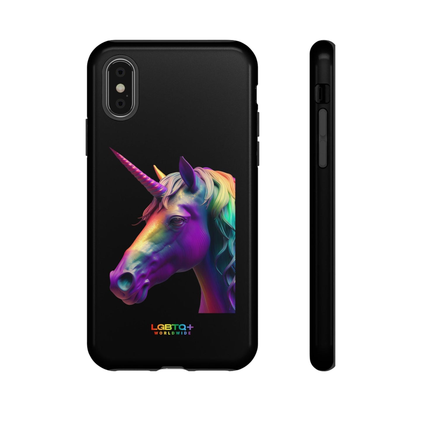 LGBTQWorldwide - ,,REGENBOGEN EINHORN" Doppelgehäuse Handyhülle Accessories, Glossy, iPhone Cases, Matte, Phone accessory, Phone Cases, Samsung Cases, tough, Valentine's Day Picks lgbtq Bekleidung Accessoires unisex Zubehör