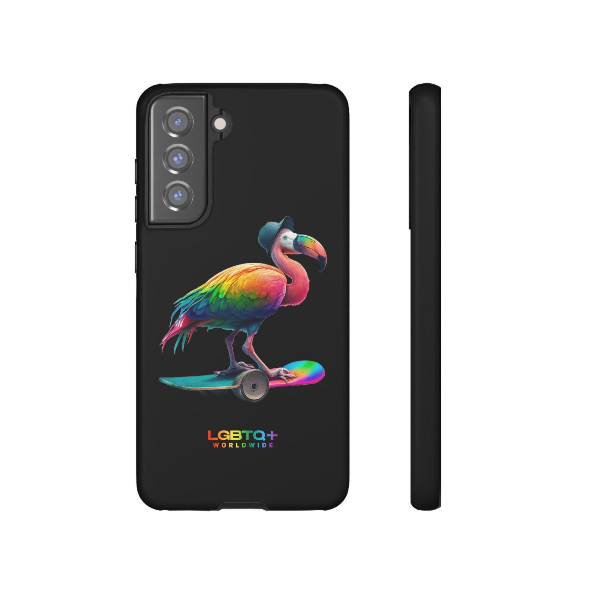 LGBTQWorldwide - ,,FLAMINGO" Doppelgehäuse Handyhülle Accessories, Glossy, iPhone Cases, Matte, Phone accessory, Phone Cases, Samsung Cases, tough, Valentine's Day Picks lgbtq Bekleidung Accessoires unisex Zubehör